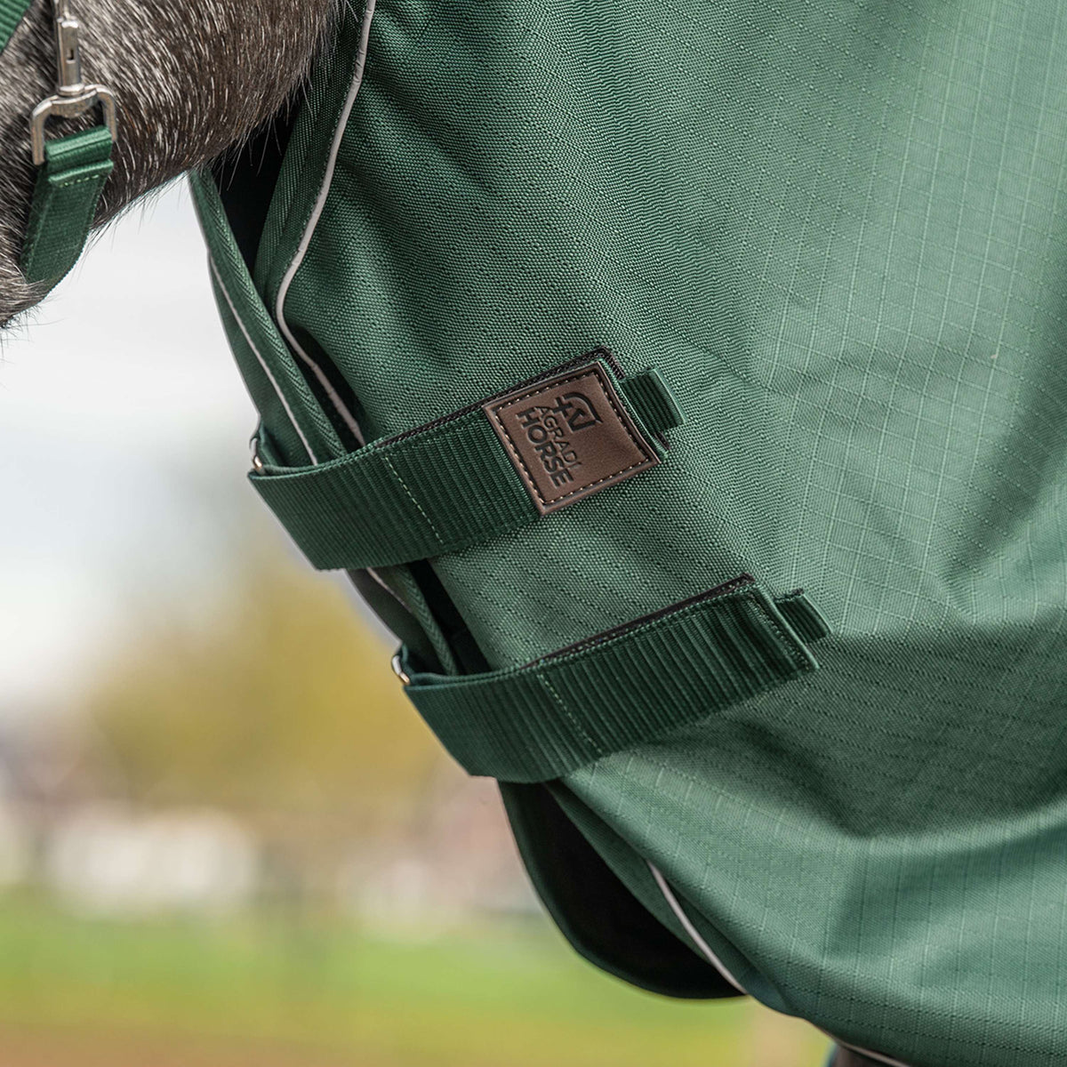 Agradi Horse Halsstück 1200D 200gr Reflektierende Paspelierung Grün