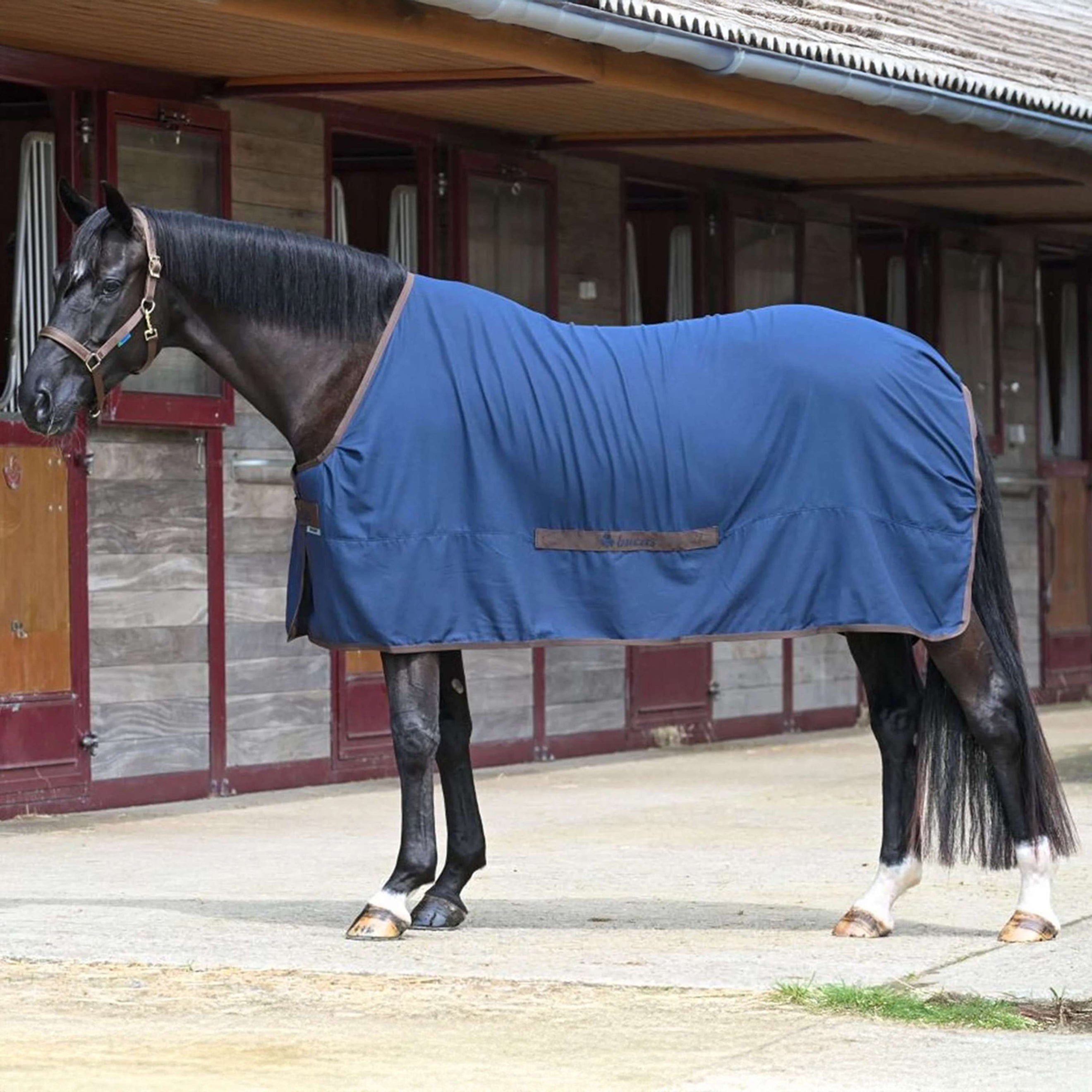 Bucas Cool Sheet Linen Navy/Coffee Bucas Cool Sheet Linen Navy/Coffee