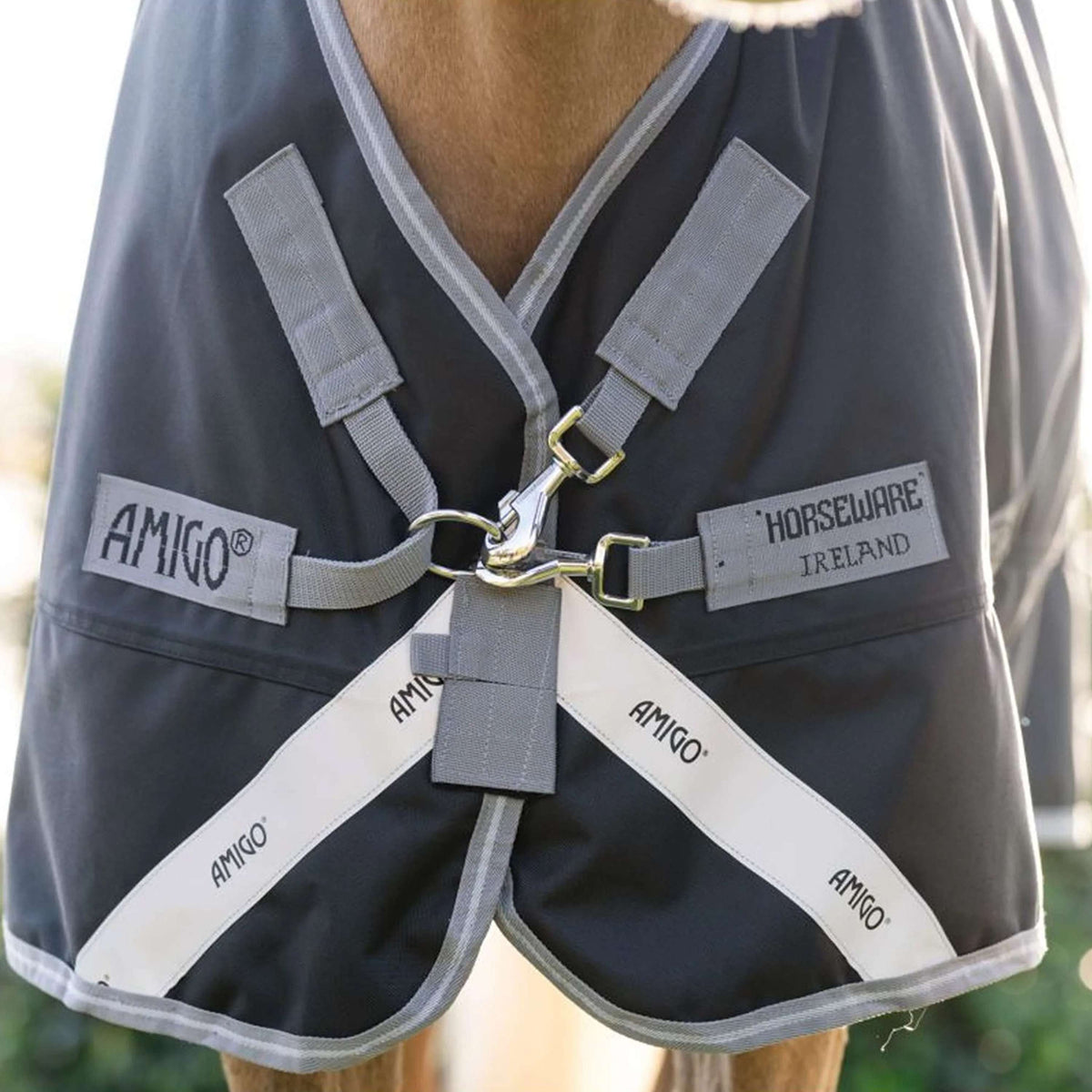 Amigo Turnout 1200D Plus Pony 50g Schwarz/Titangrau/Silber