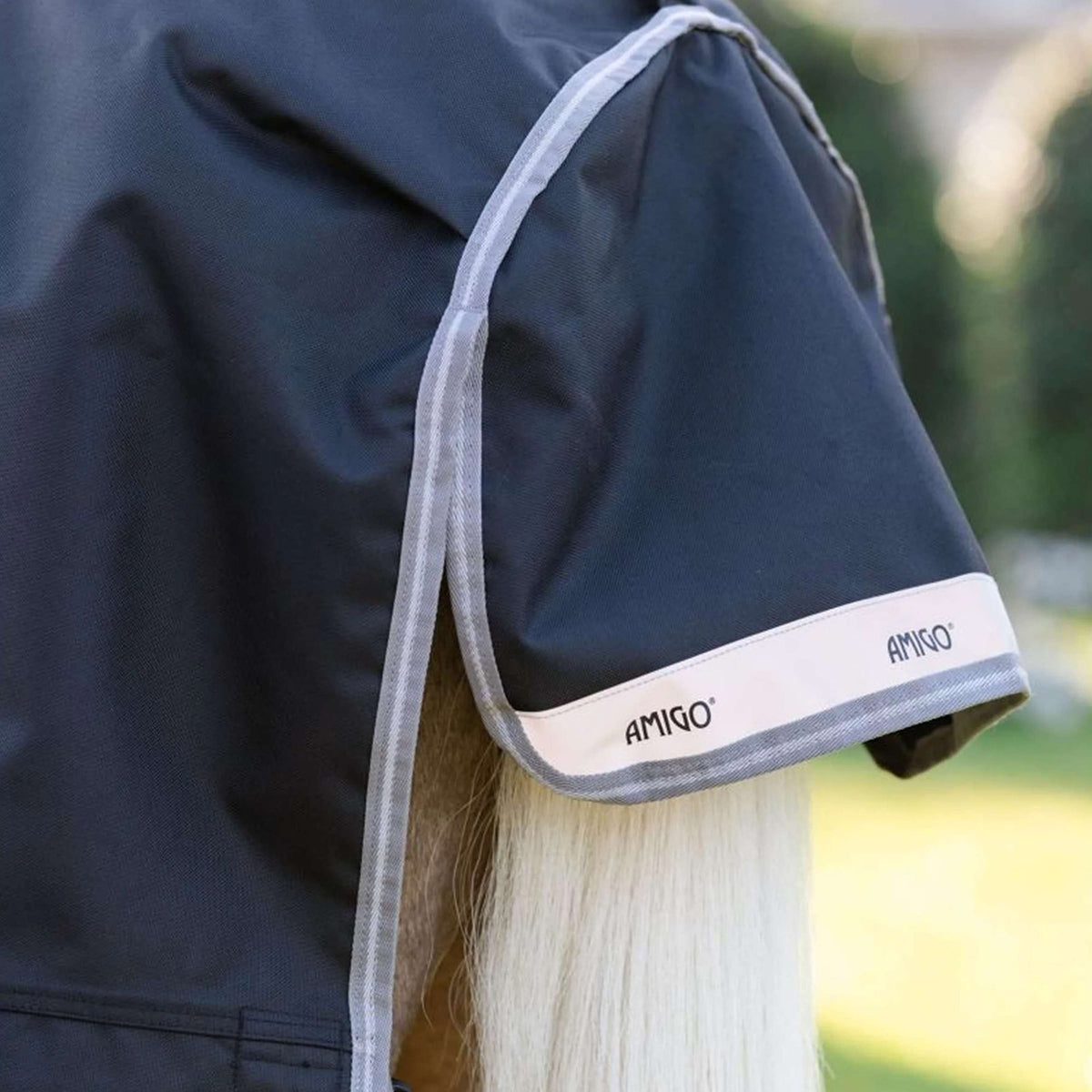 Amigo Turnout 1200D Plus Pony 50g Schwarz/Titangrau/Silber