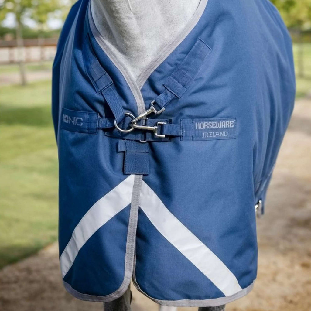 Horseware Therapy Turnout Ionic 100g Imperialblau/Silber/Marineblau