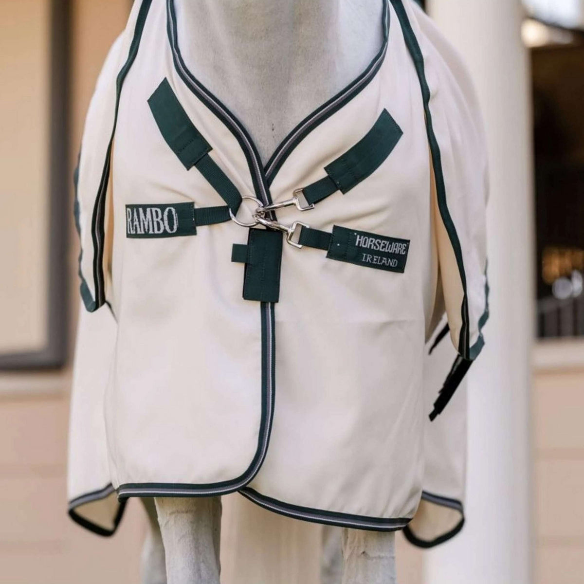 Rambo Hoody Pony Kreide/Huntergrün/Silber