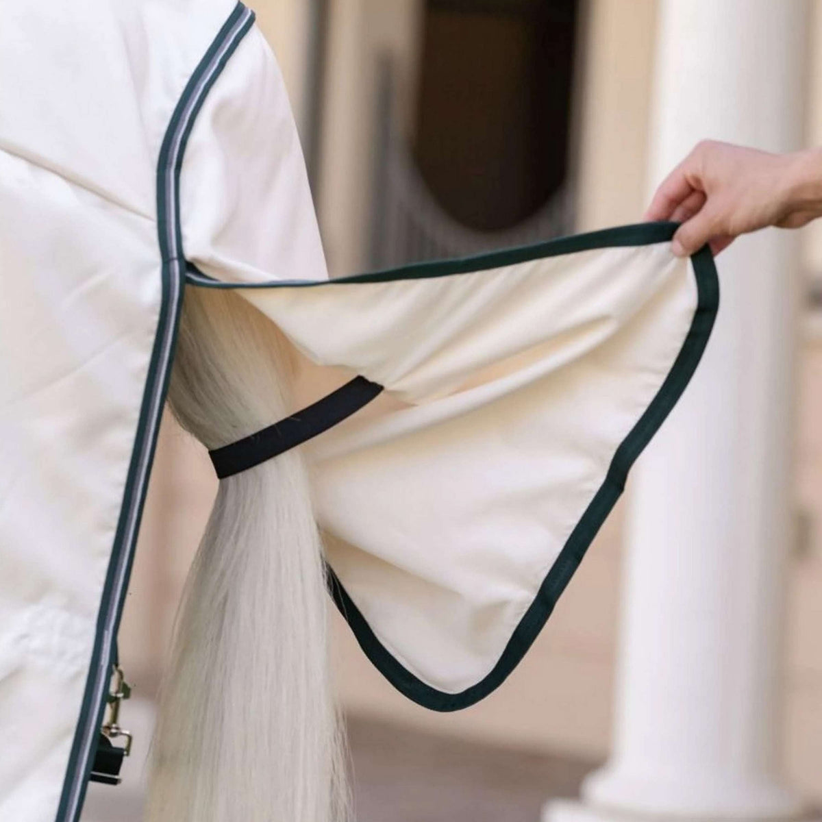 Rambo Hoody Pony Kreide/Huntergrün/Silber