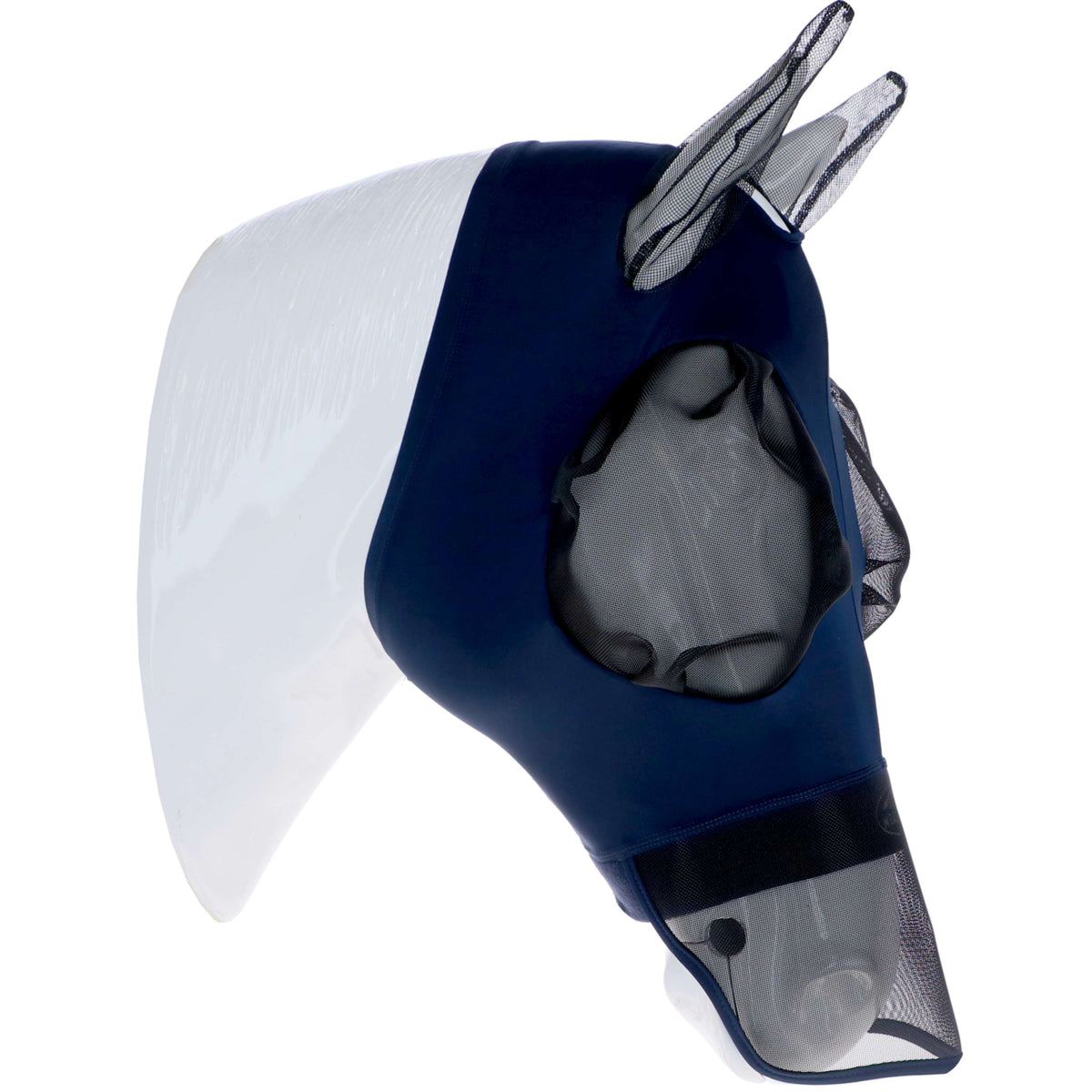 WeatherBeeta Fliegenmaske ComFiTec Luxe Bug Eye Saver mit Ohren und Nase Navy/Schwarz