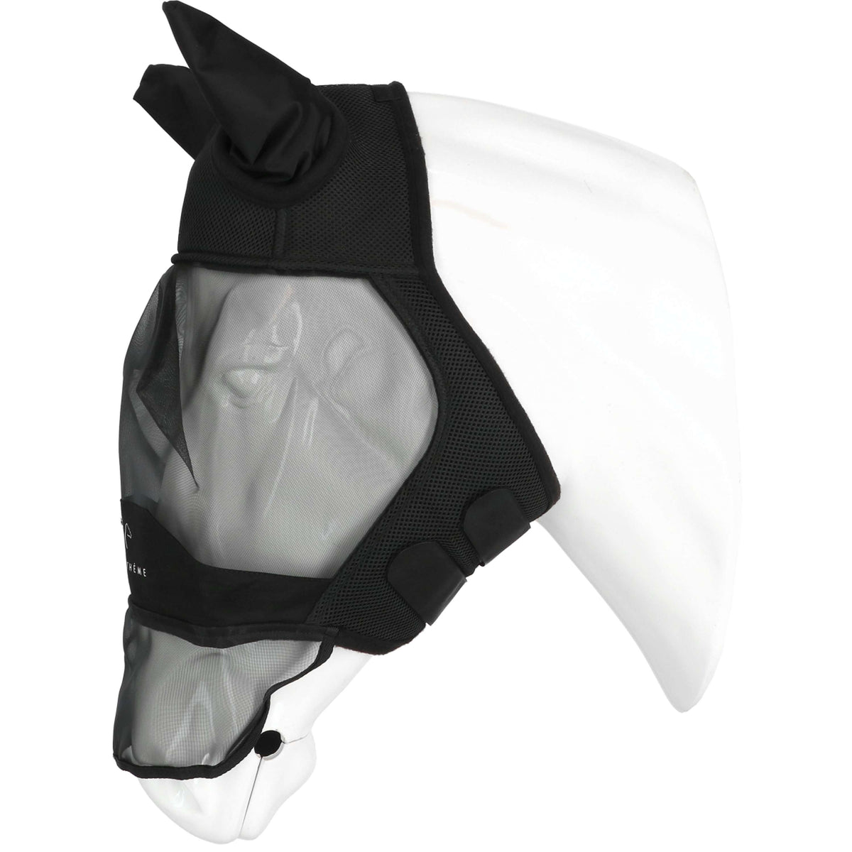 EQUITHÈME Fliegenmaske Mesh UV Protection Mit Nüsternschutz Schwarz