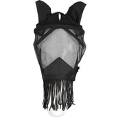 EQUITHÈME Fliegenmaske Franges mit UV-Schutz Schwarz