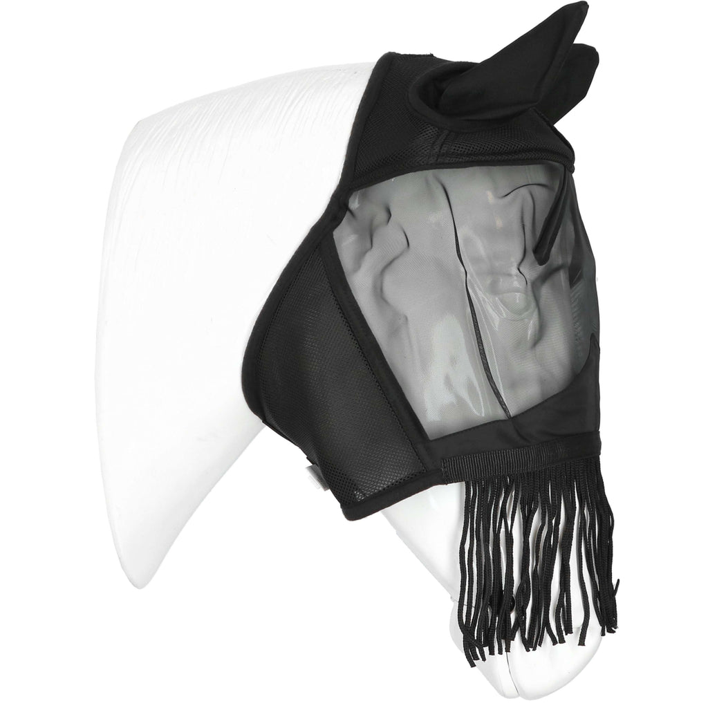 EQUITHÈME Fliegenmaske Franges mit UV-Schutz Schwarz