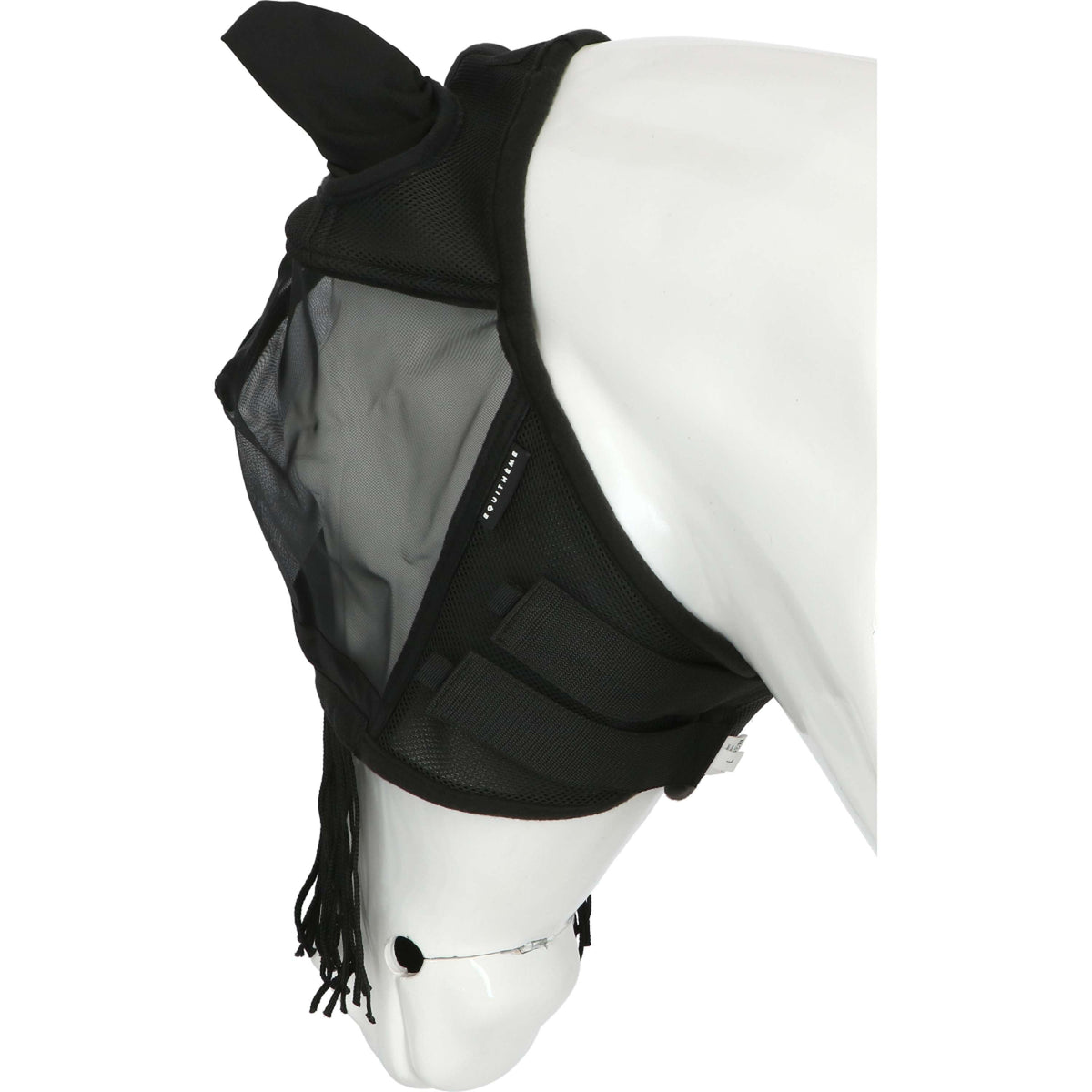 EQUITHÈME Fliegenmaske Franges mit UV-Schutz Schwarz
