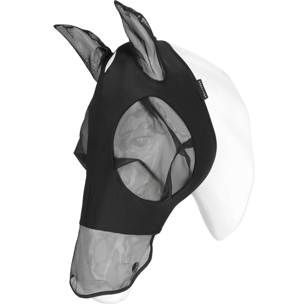 EQUITHÈME Fliegenmaske Lycra UV protection Mit Nüsternschutz Schwarz