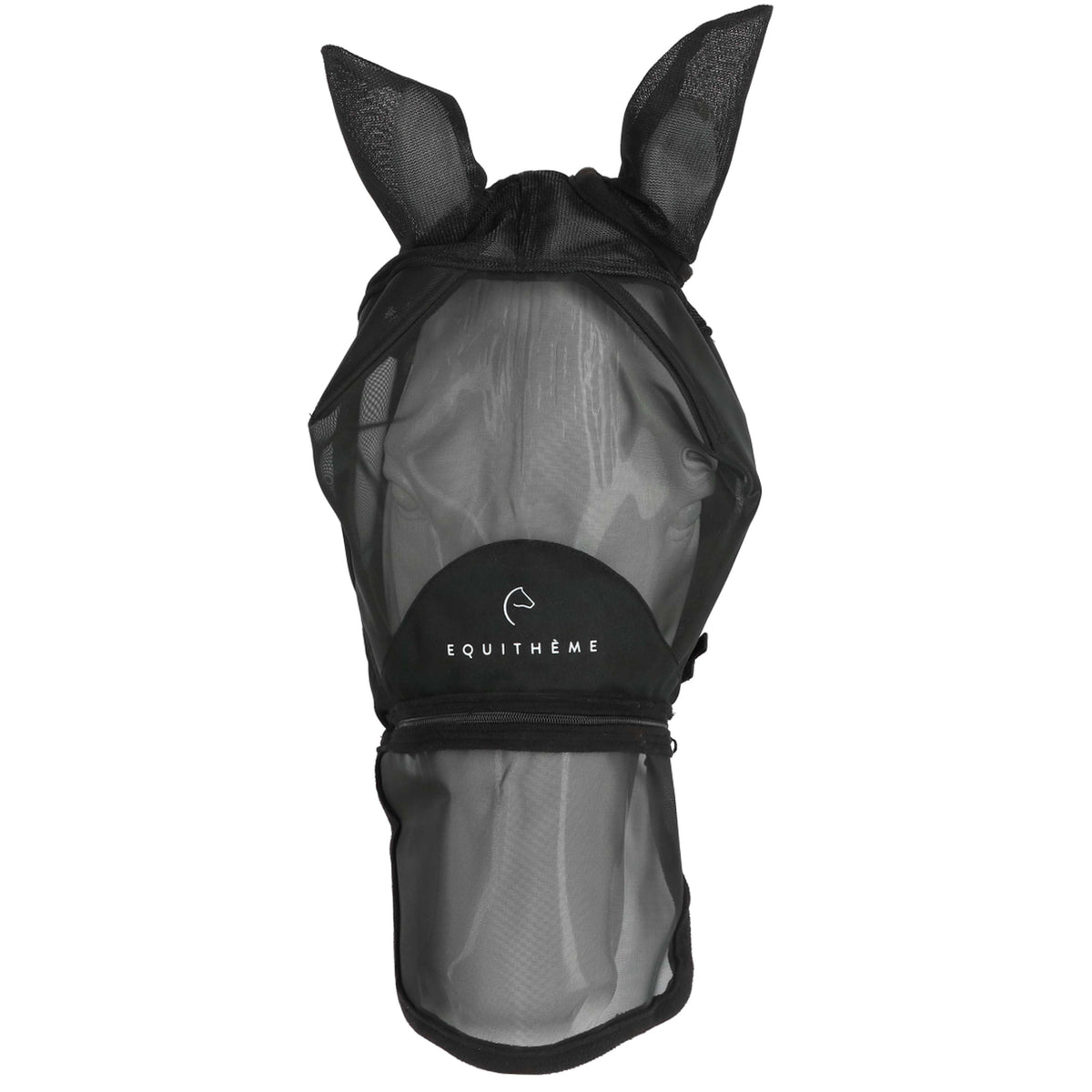 EQUITHÈME Fliegenmaske Zipper mit UV-Schutz Schwarz