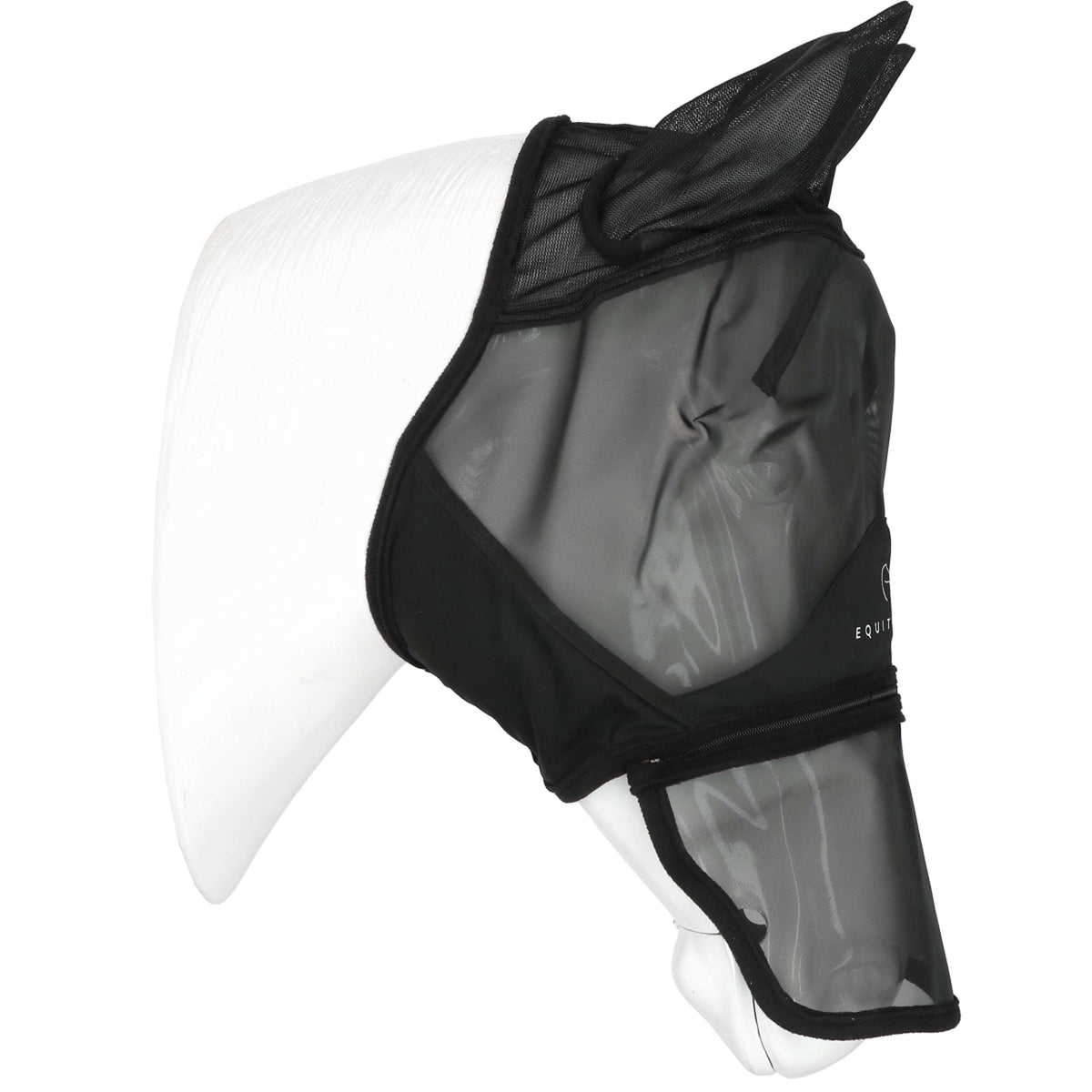 EQUITHÈME Fliegenmaske Zipper mit UV-Schutz Schwarz