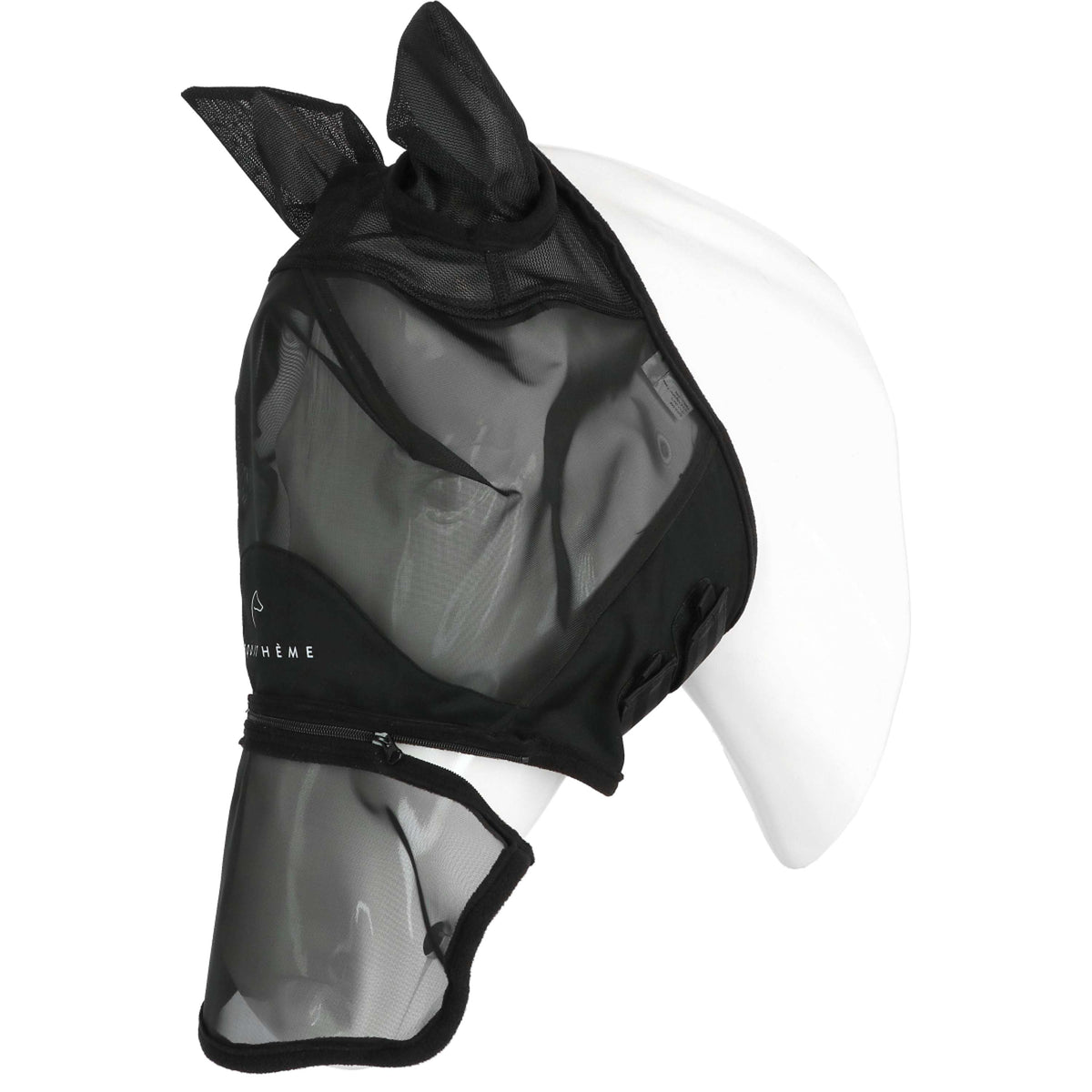EQUITHÈME Fliegenmaske Zipper mit UV-Schutz Schwarz