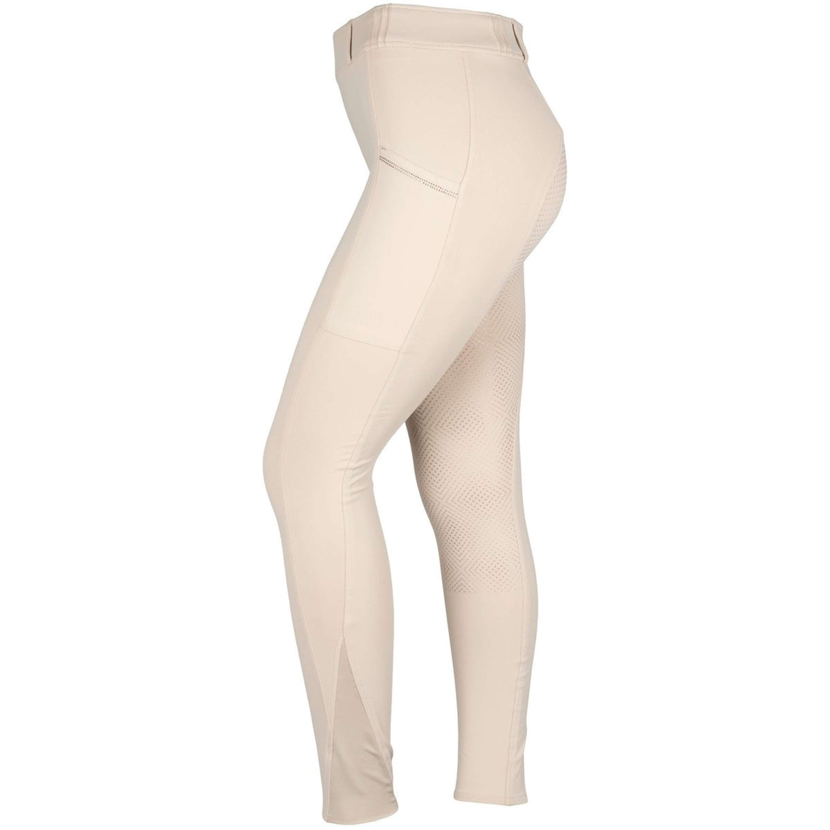 Montar Reitleggings MoZuna Gun Metal Crystals Full Grip Warm Light Grey