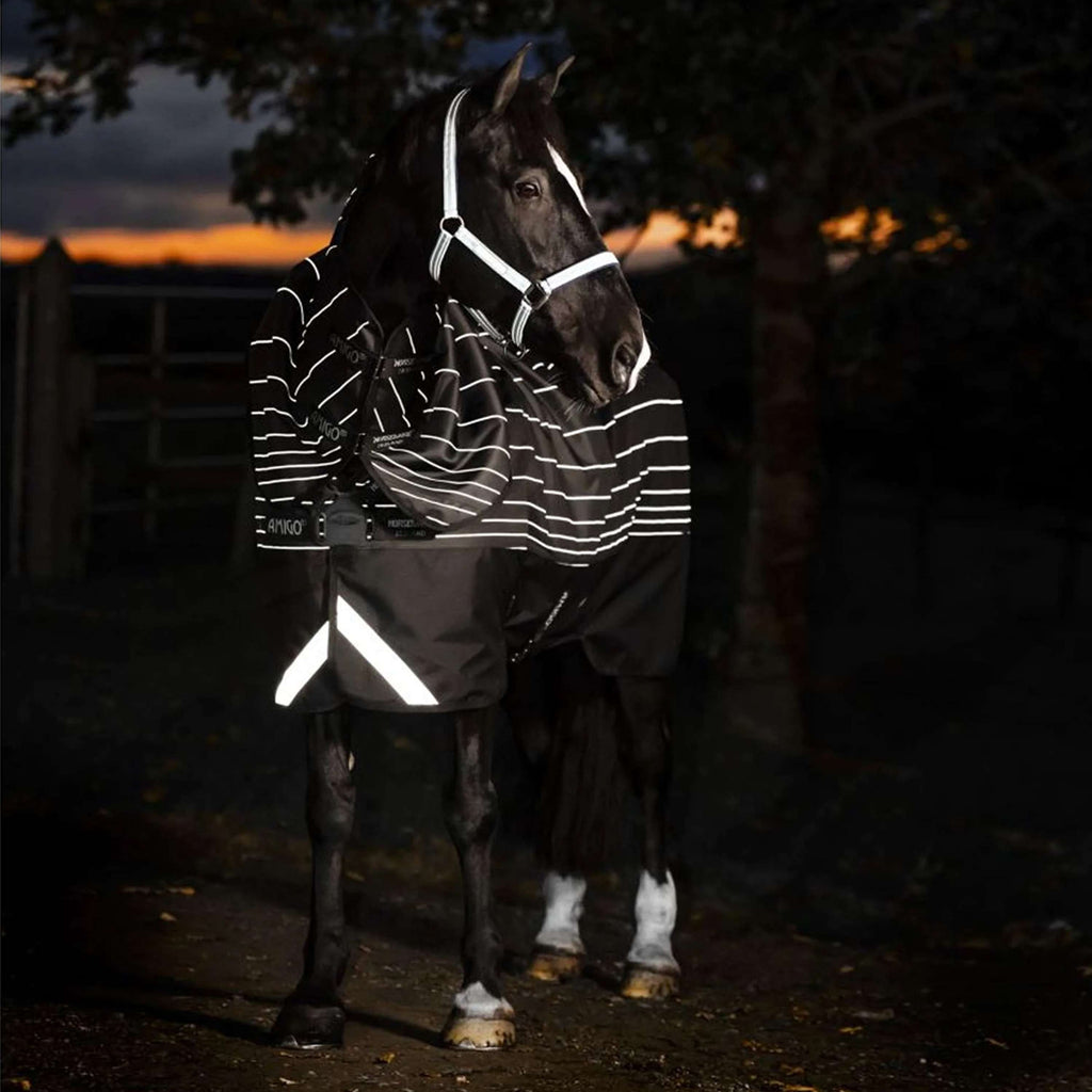 Amigo Turnout Rug FieldSafe Reflectech Plus 1200D 100g Black/Reflective/Black