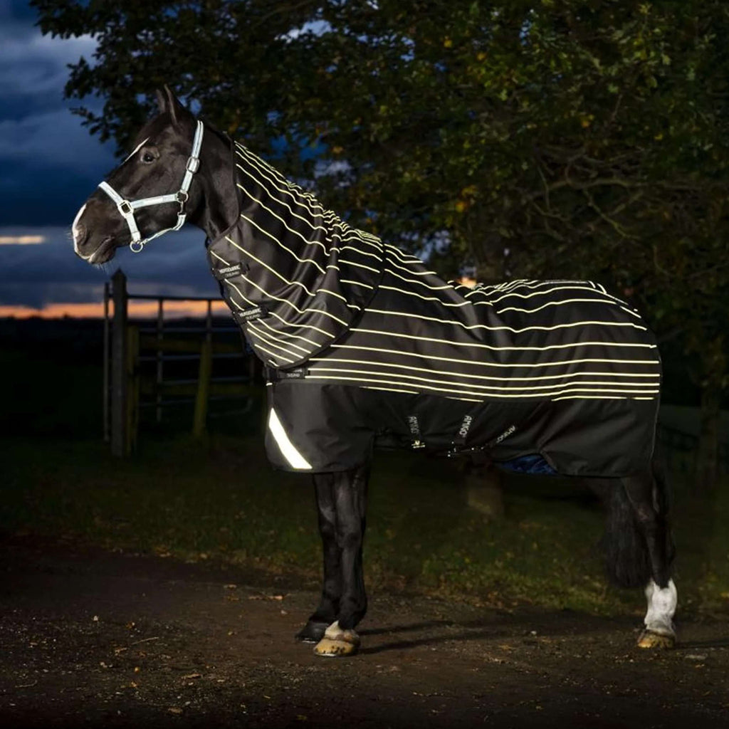 Amigo Turnout Rug FieldSafe Reflectech Plus 1200D 100g Black/Reflective/Black