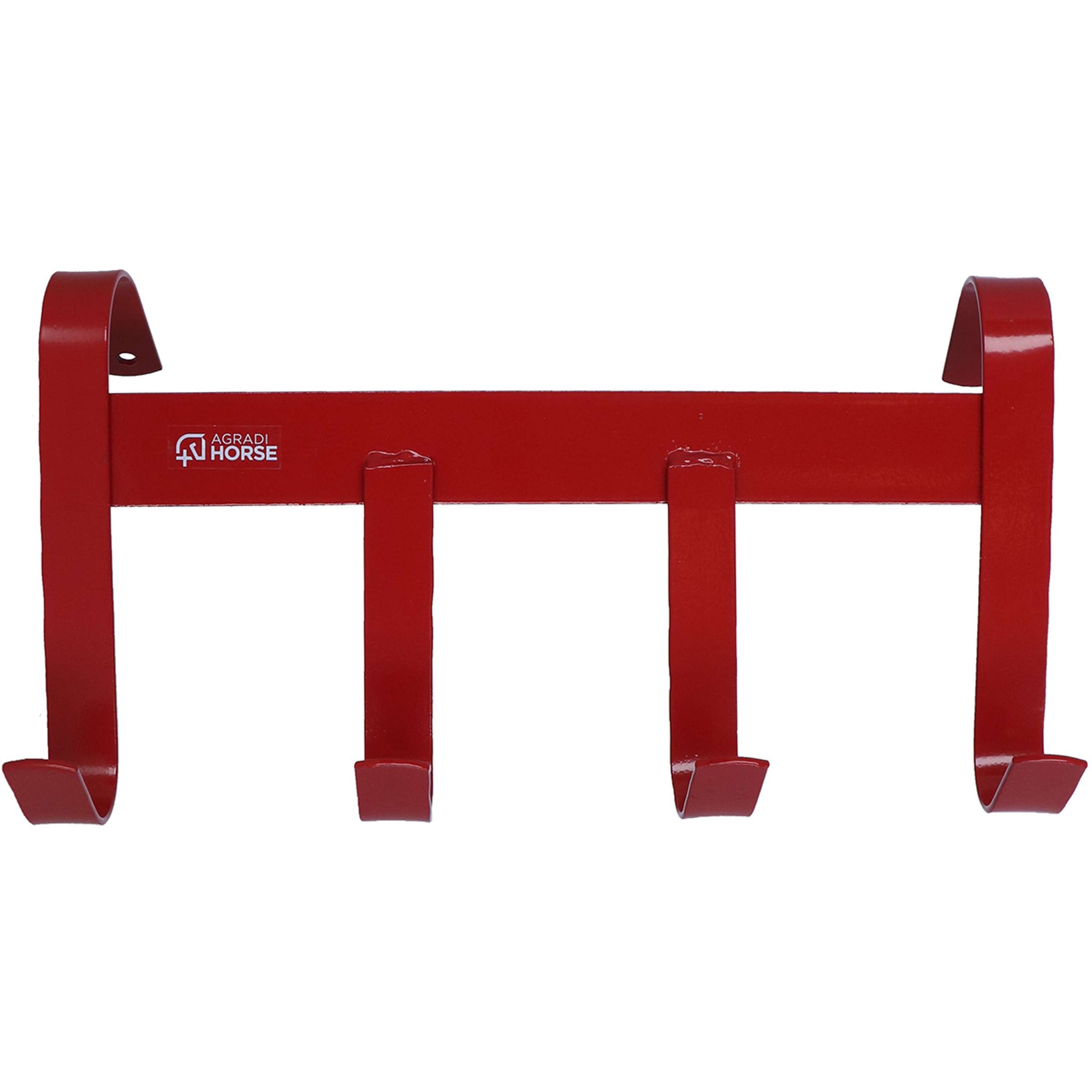 Agradi Horse Trensenhalter mit 4 Haken Rot Agradi Horse Trensenhalter mit 4 Haken Rot