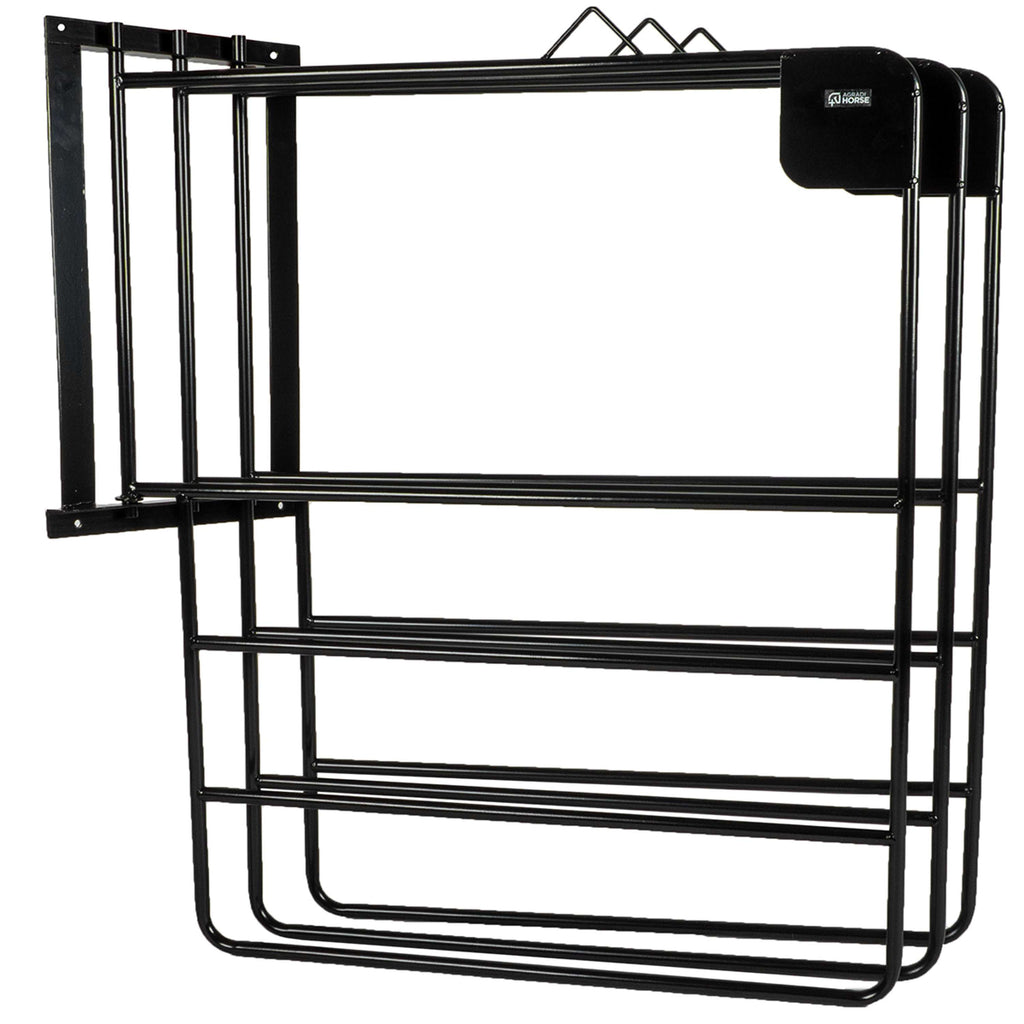 Agradi Horse Deckenhalter für 3 Decken Metall XH Schwarz
