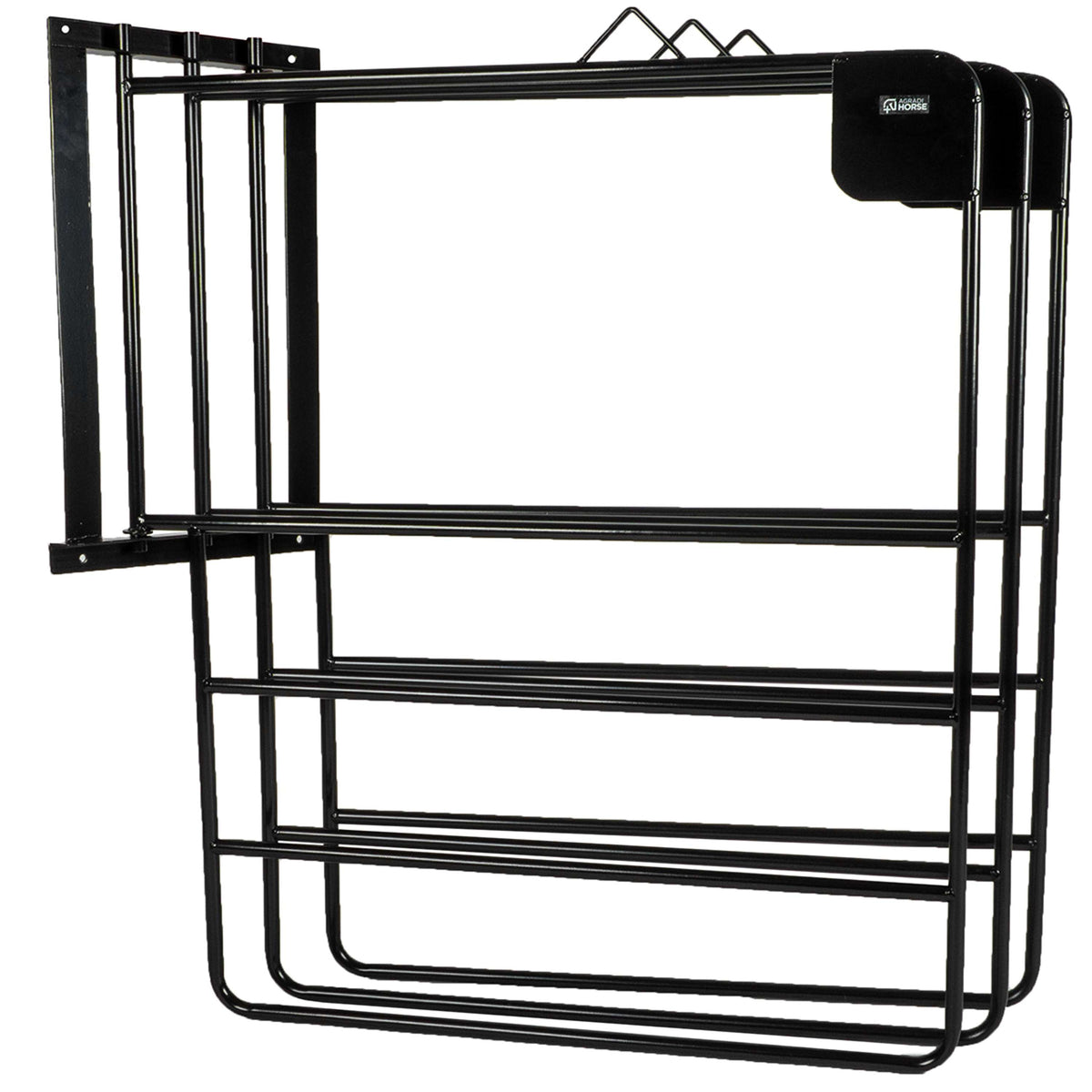 Agradi Horse Deckenhalter für 3 Decken Metall XH Schwarz