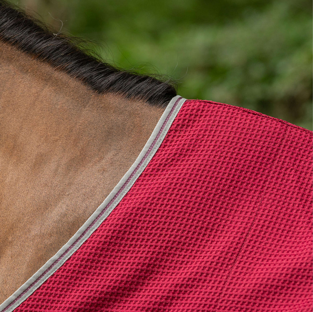 Velder Horsewear Premium Waffle Cooler Rug Maulbeeren Rot