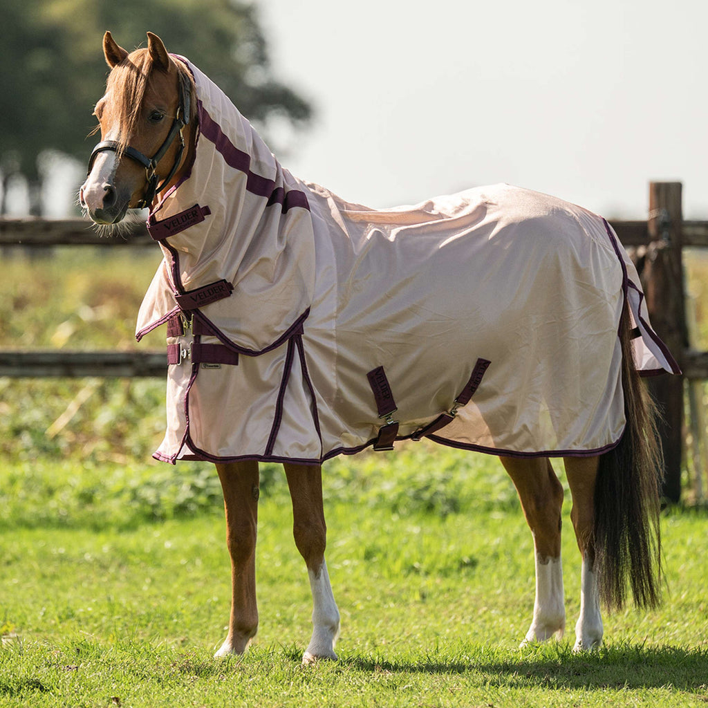 Velder Horsewear Essentials Pony Fliegendecke Mesh mit Halsteil Earth Grey