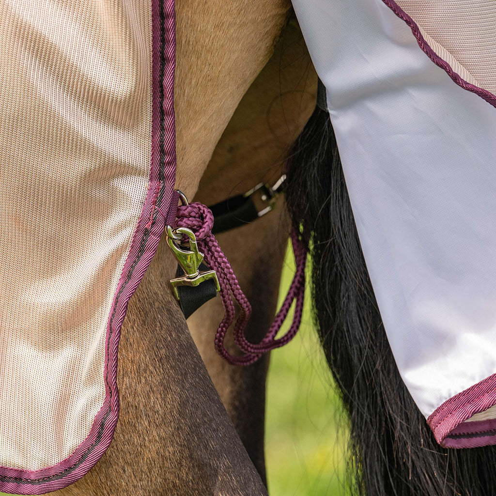 Velder Horsewear Essentials Fliegendecke Mesh mit Halsteil Earth Grey