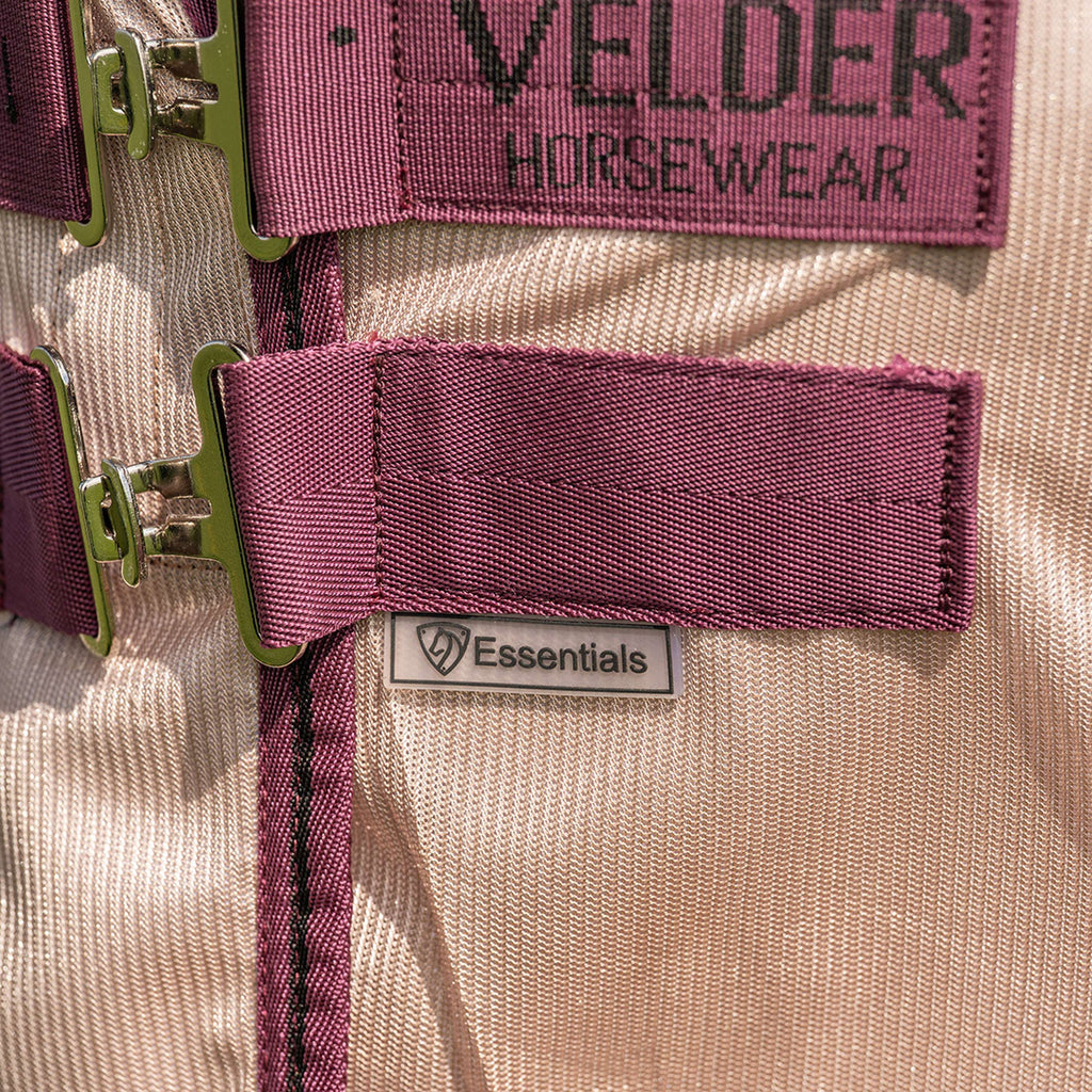 Velder Horsewear Essentials Fliegendecke Mesh mit Halsteil Earth Grey