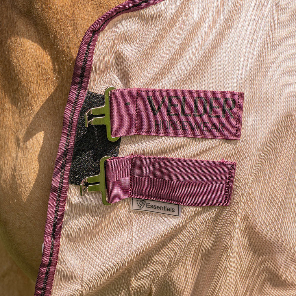 Velder Horsewear Essentials Fliegendecke Mesh mit Halsteil Earth Grey