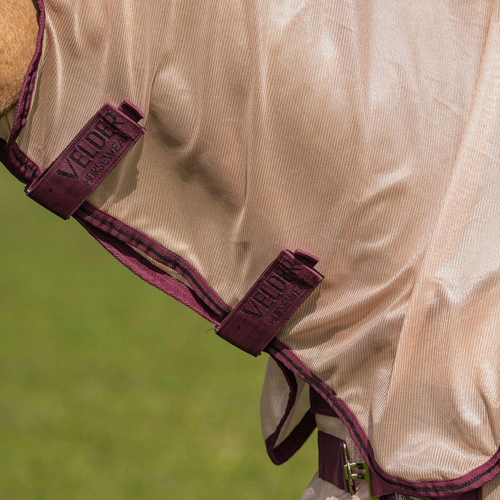 Velder Horsewear Essentials Fliegendecke Mesh mit Halsteil Earth Grey