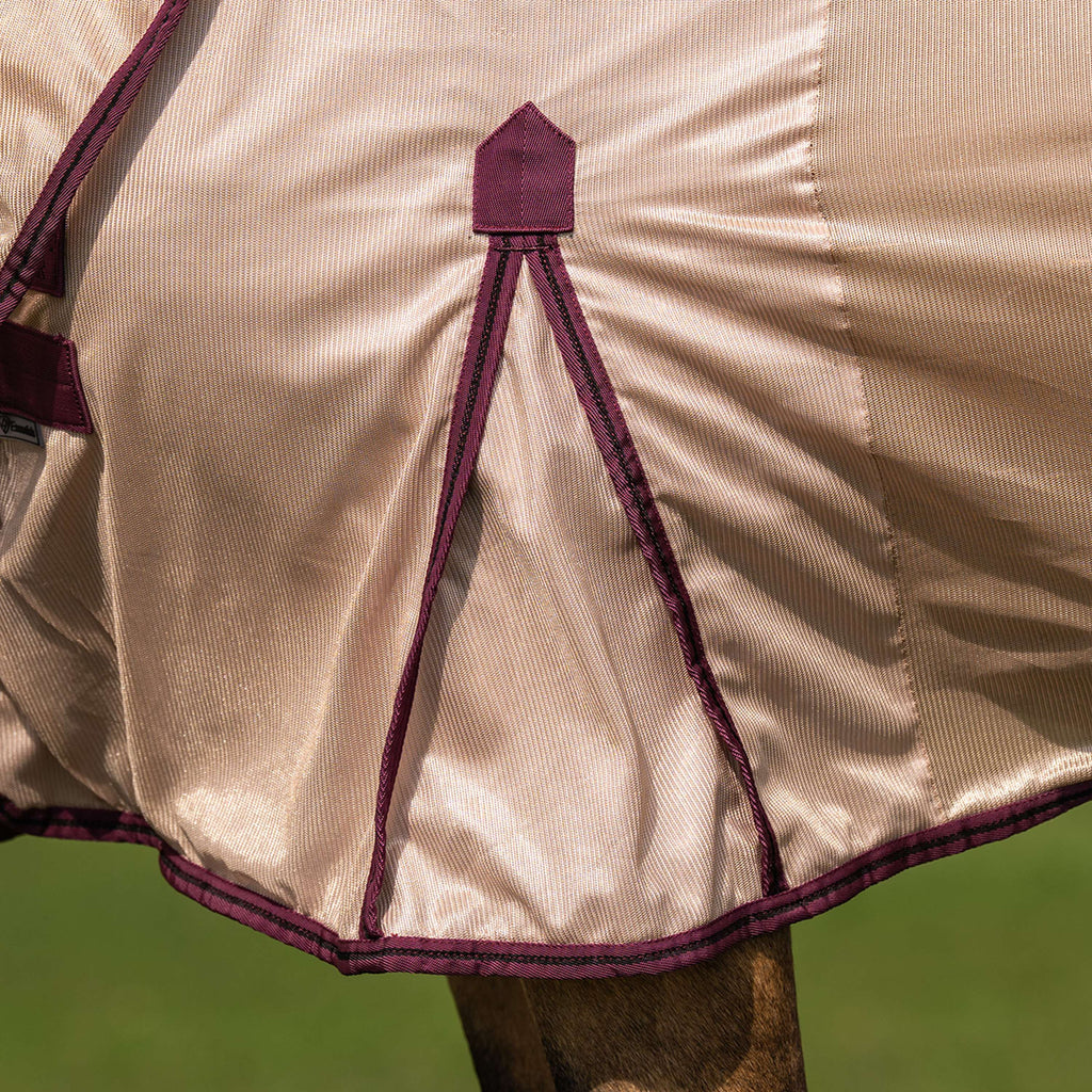 Velder Horsewear Essentials Fliegendecke Mesh mit Halsteil Earth Grey