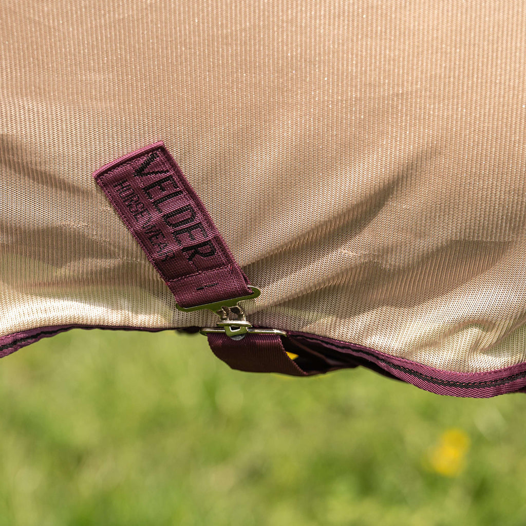 Velder Horsewear Essentials Fliegendecke Mesh mit Halsteil Earth Grey