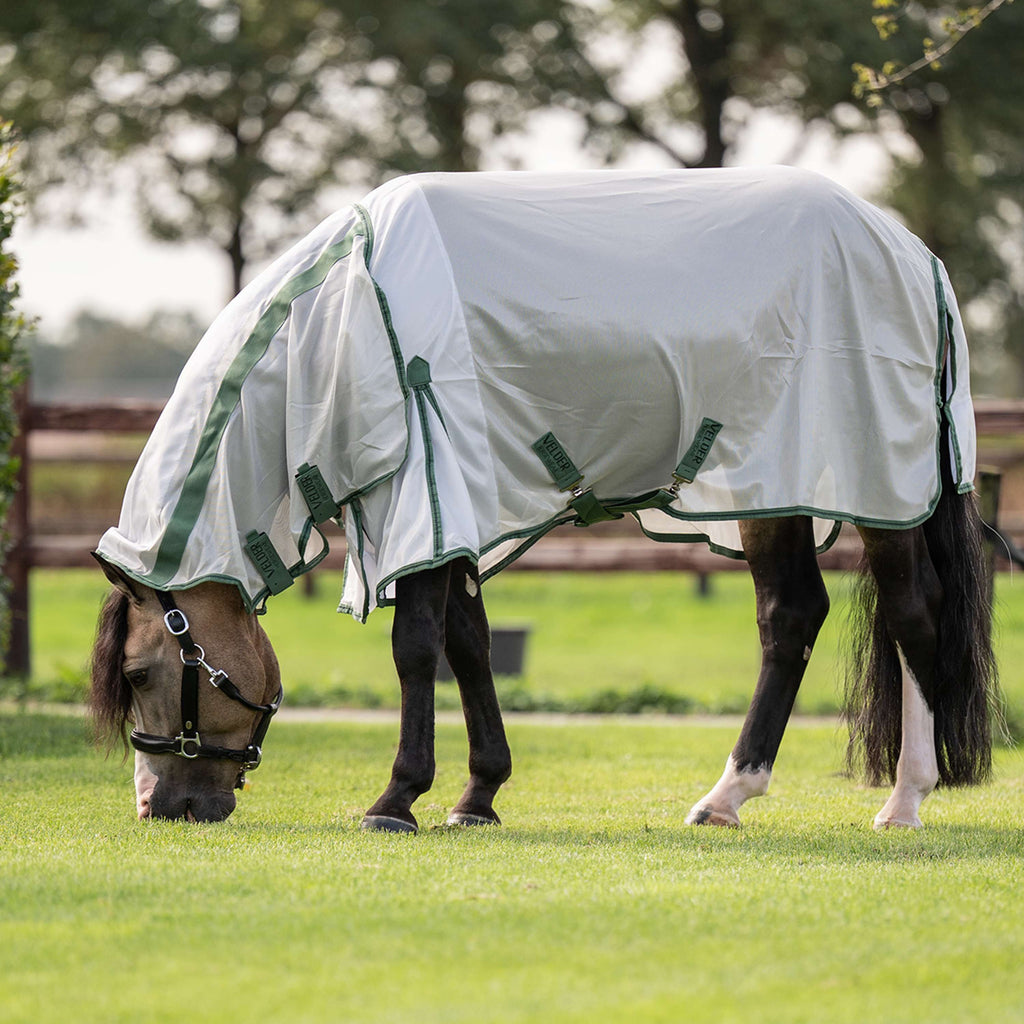 Velder Horsewear Essentials Pony Fliegendecke Mesh mit Halsteil Silber