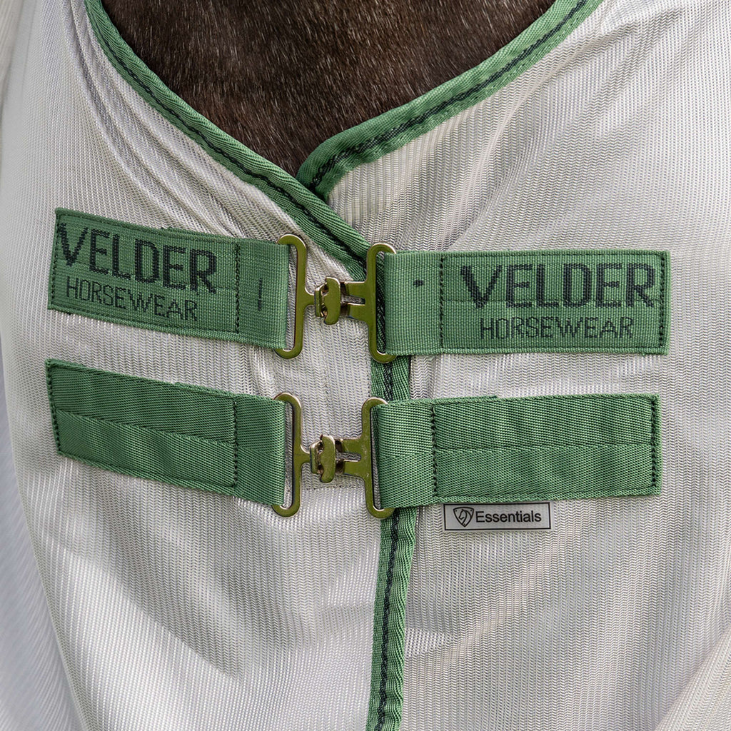 Velder Horsewear Essentials Fliegendecke Mesh mit Halsteil Silber