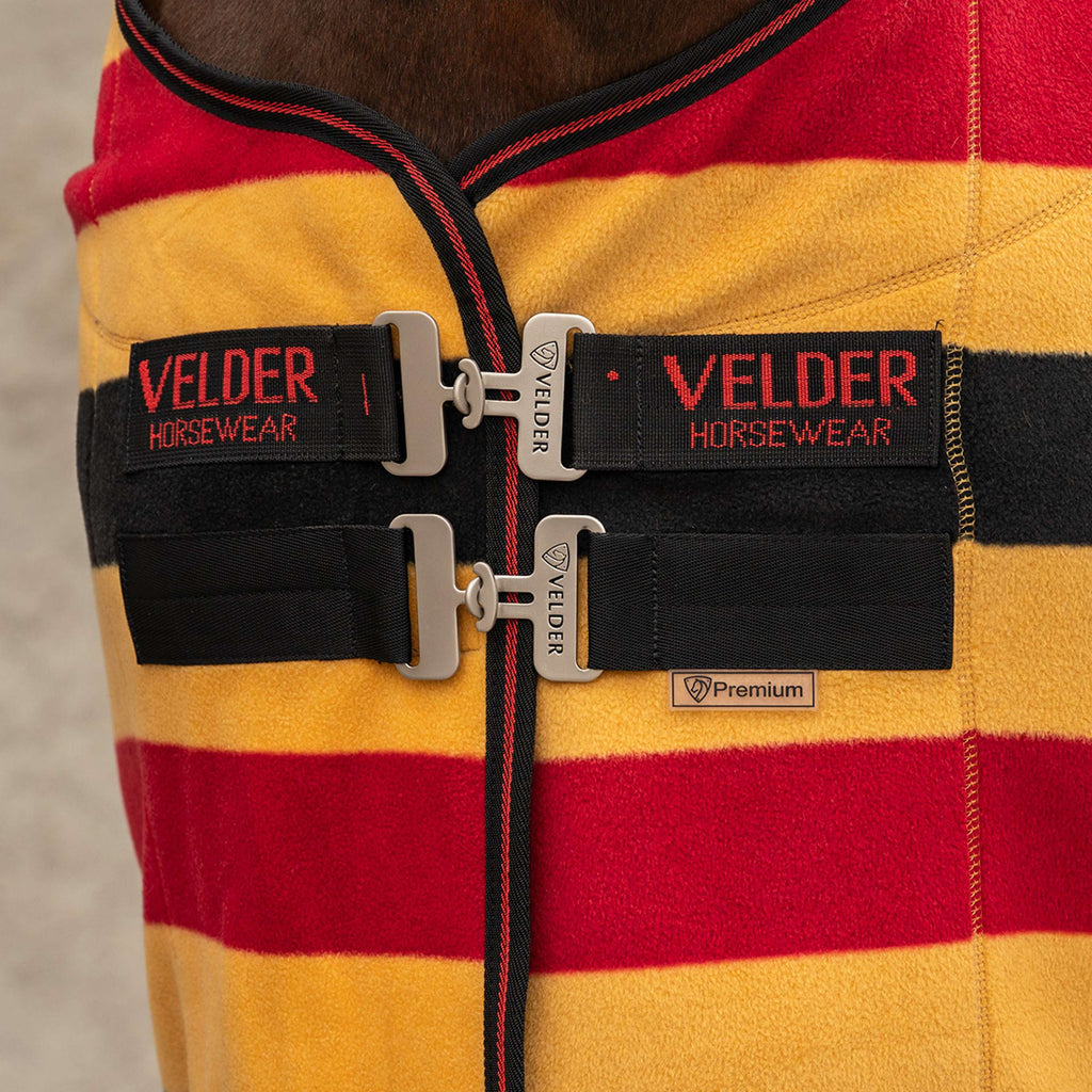Velder Horsewear Premium Pony Deluxe Fleece Cooler Rug Schwarz/Gelb