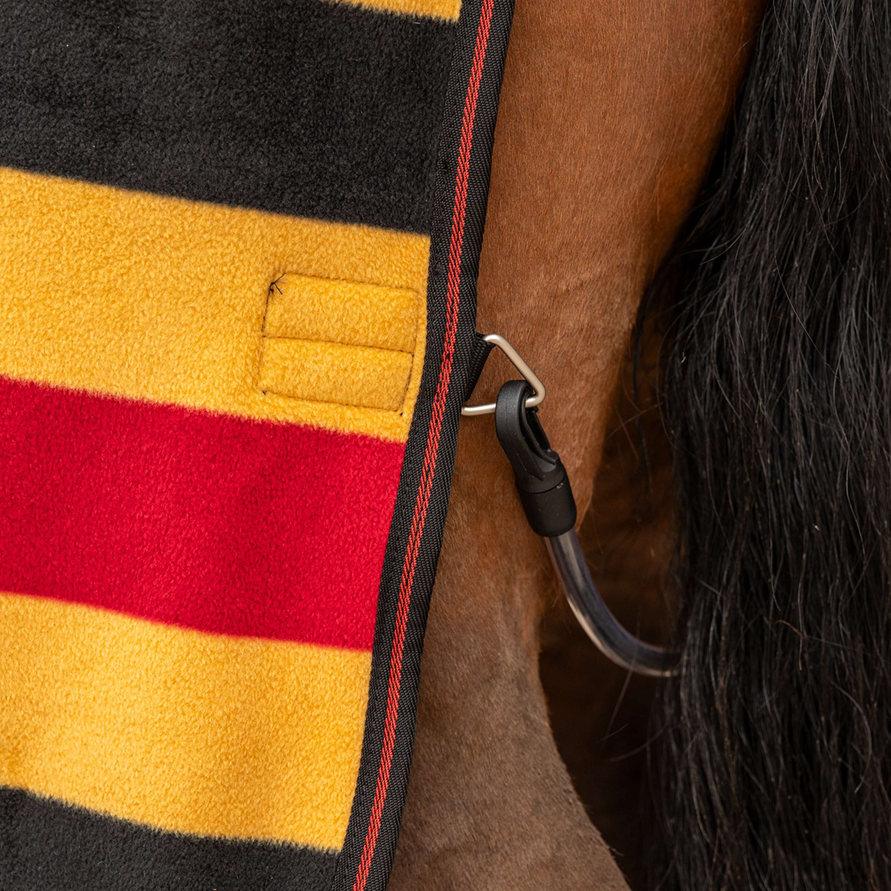 Velder Horsewear Premium Pony Deluxe Fleece Cooler Rug Schwarz/Gelb