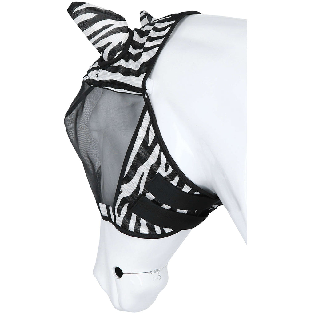 Velder Horsewear Essentials Fliegenmaske Zebra mit Ohren Schwarz/Weiß