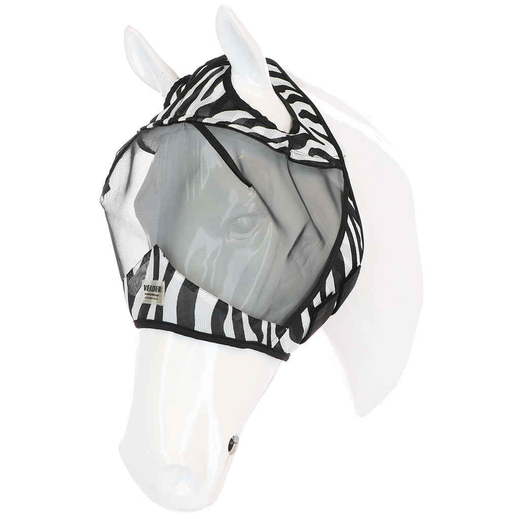 Velder Horsewear Essentials Fliegenmaske Zebra Ohne Ohren Schwarz/Weiß