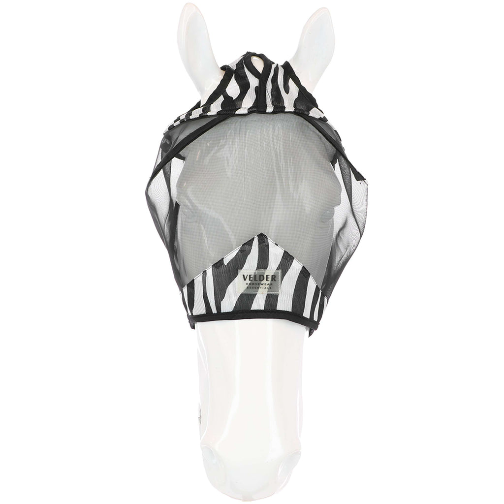 Velder Horsewear Essentials Fliegenmaske Zebra Ohne Ohren Schwarz/Weiß