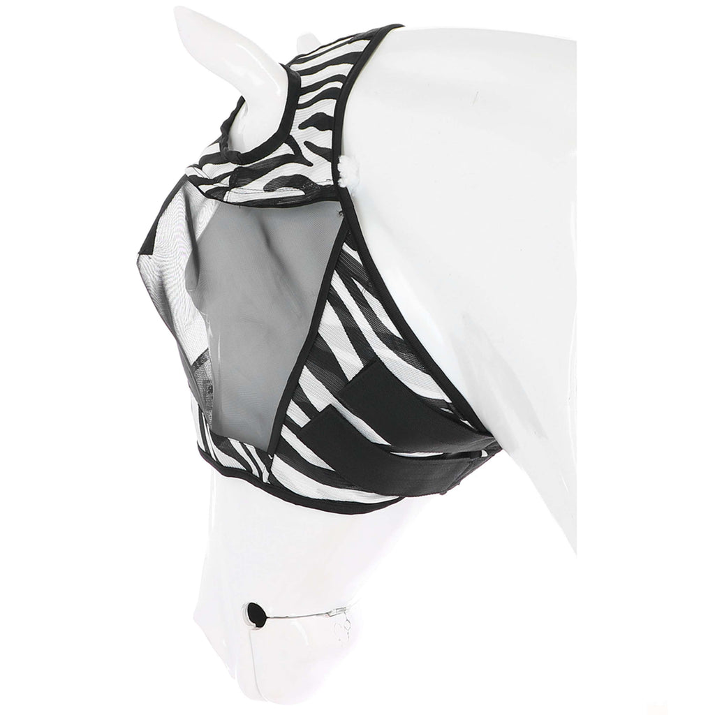 Velder Horsewear Essentials Fliegenmaske Zebra Ohne Ohren Schwarz/Weiß