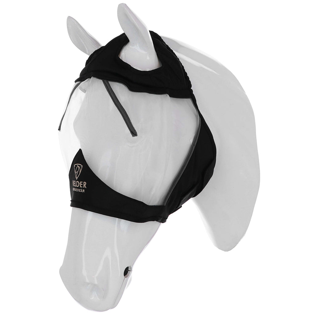 Velder Horsewear Premium Fliegenmaske Ohne Ohren Schwarz