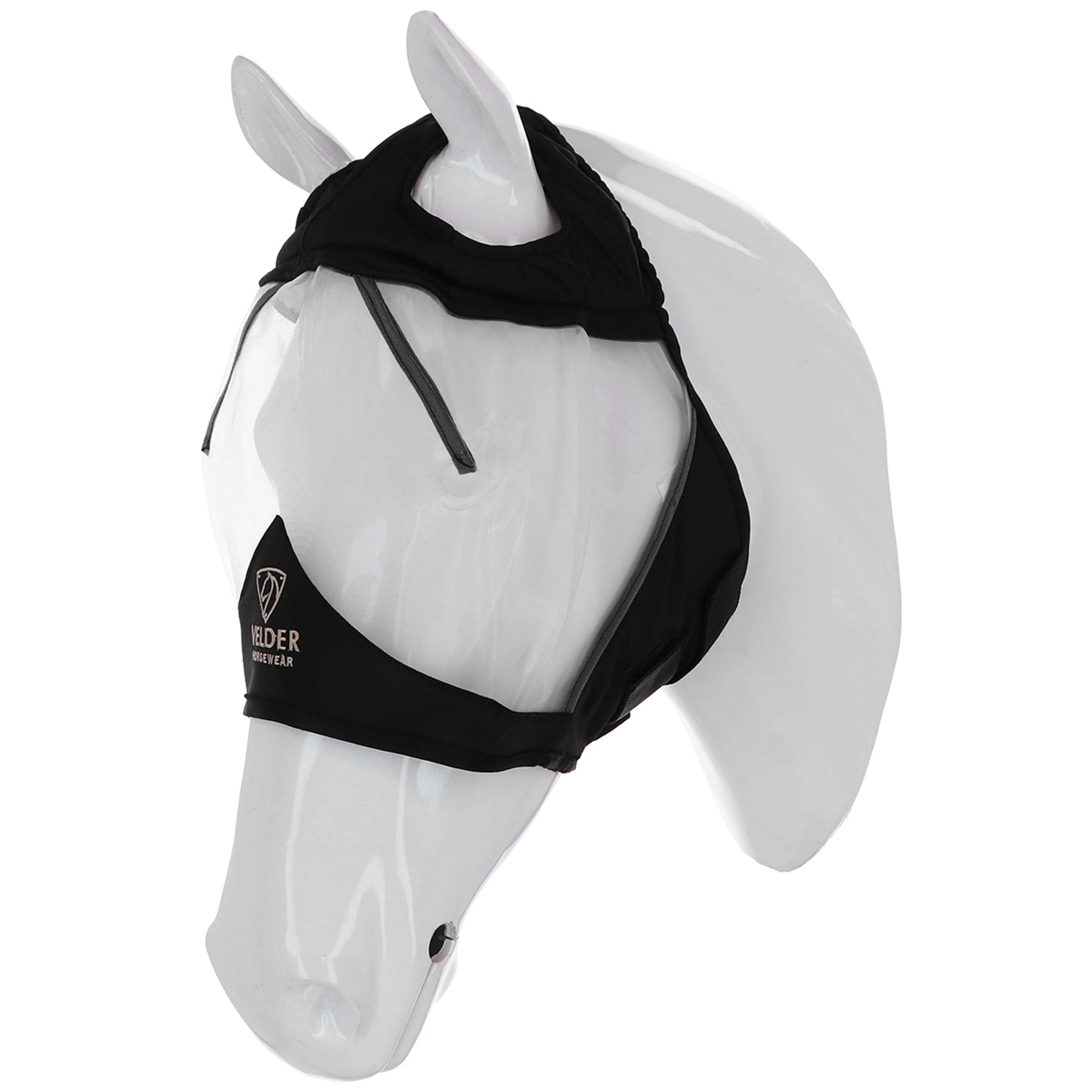 Velder Horsewear Premium Fliegenmaske Ohne Ohren Schwarz