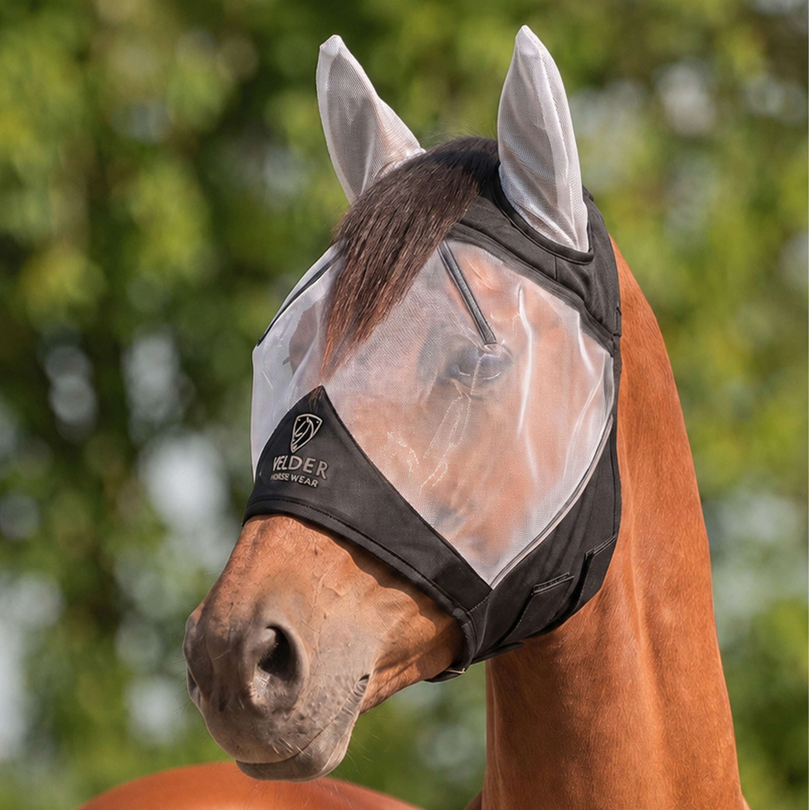 Velder Horsewear Premium Fliegenmaske mit Ohren Schwarz