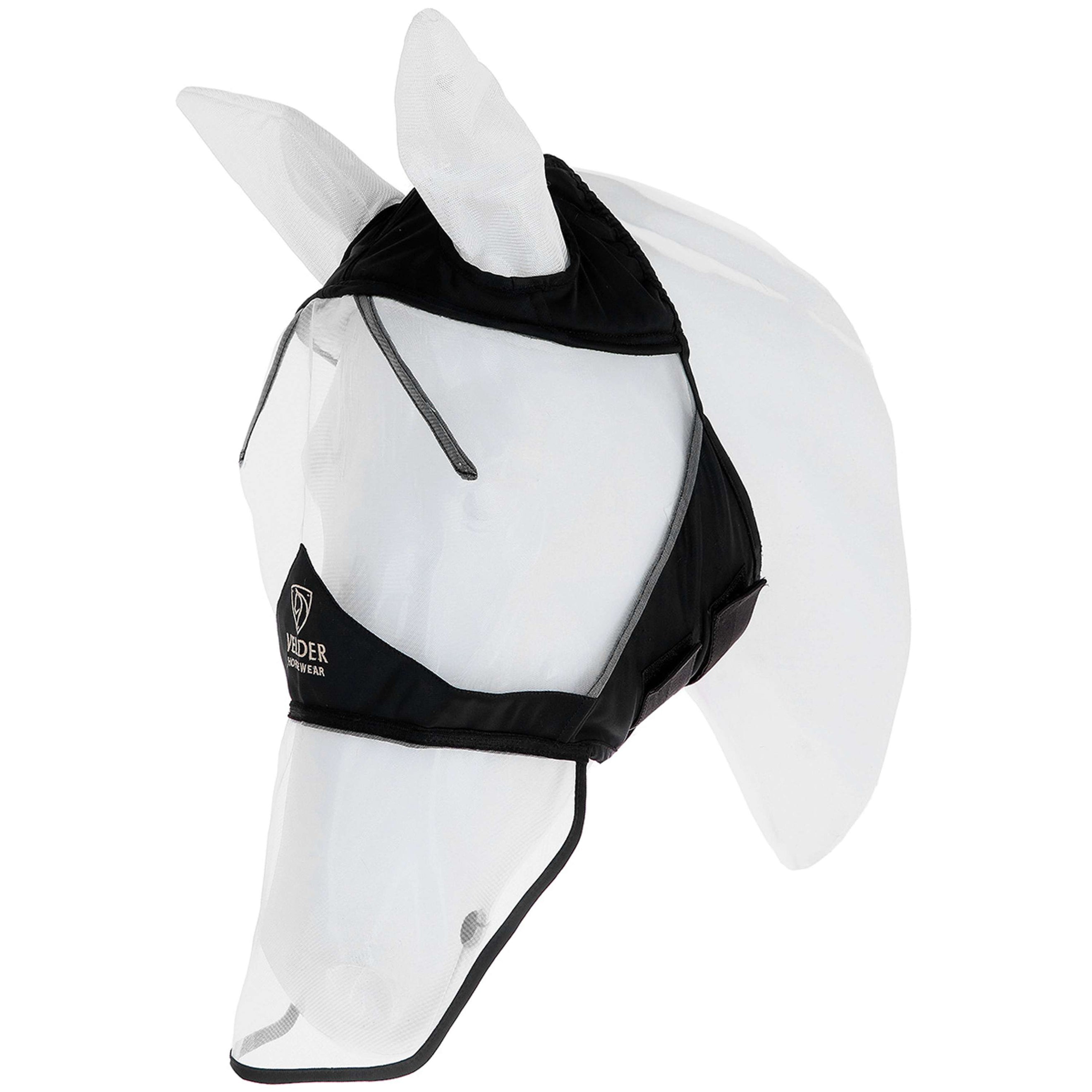 Velder Horsewear Premium Fliegenmaske mit Ohren und Nase Schwarz Velder Horsewear Premium Fliegenmaske mit Ohren und Nase Schwarz
