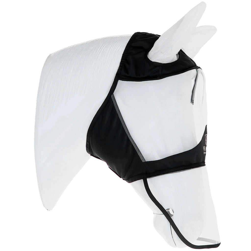 Velder Horsewear Premium Fliegenmaske mit Ohren und Nase Schwarz