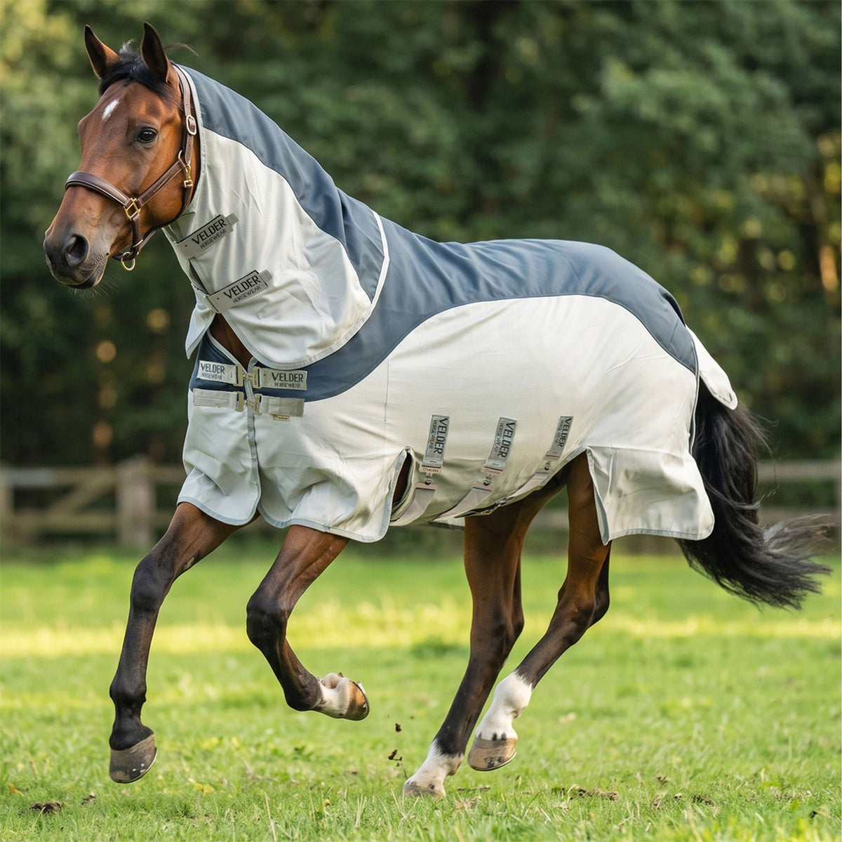 Velder Horsewear Premium Fliegendecke Rainless Summer Navy/Field Grey