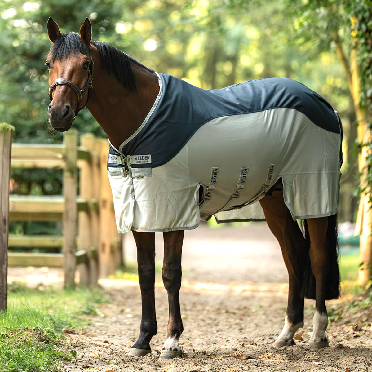 Velder Horsewear Premium Fliegendecke Rainless Summer Navy/Field Grey