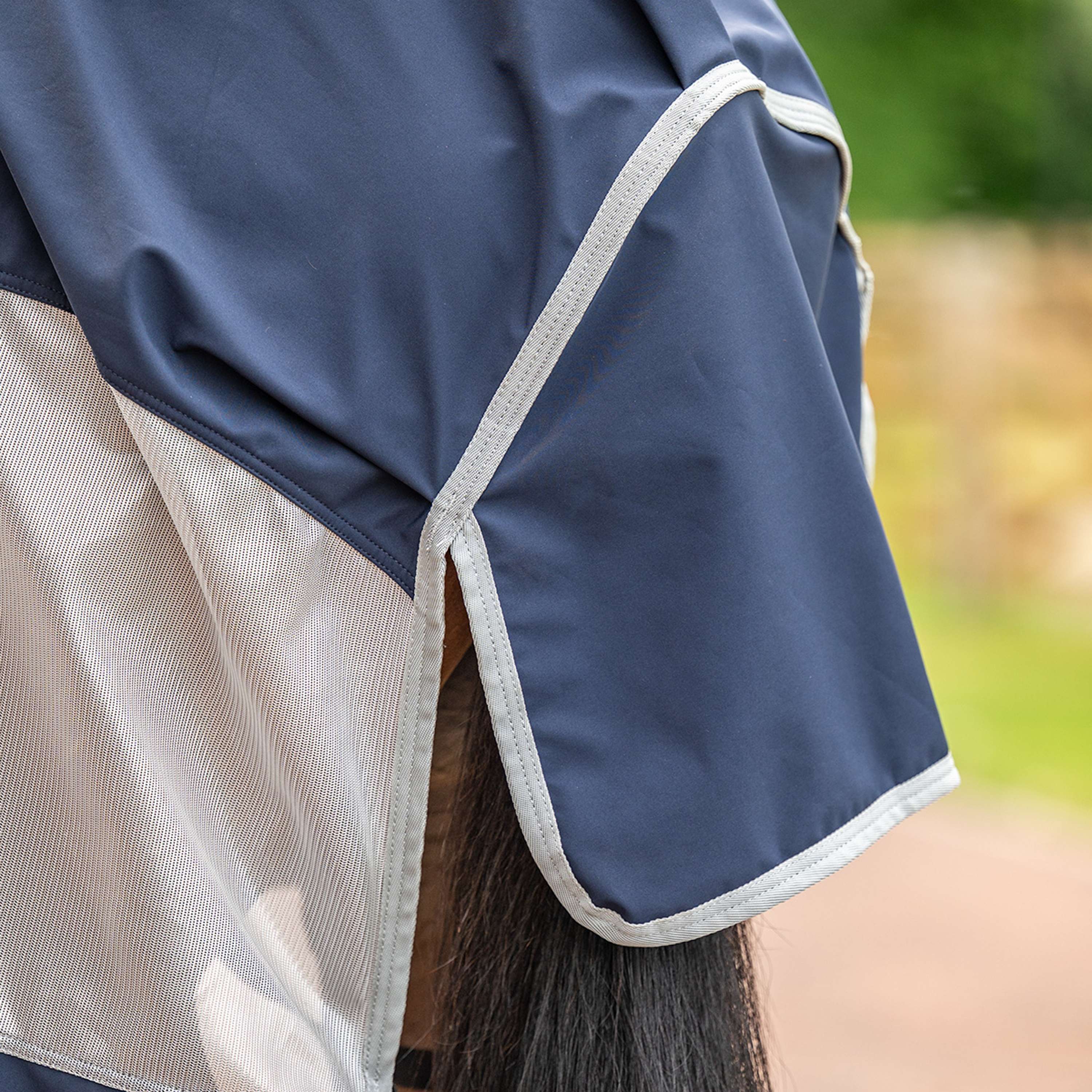 Velder Horsewear Premium Pony Fliegendecke Rainless Fall Navy/Pearl Silver