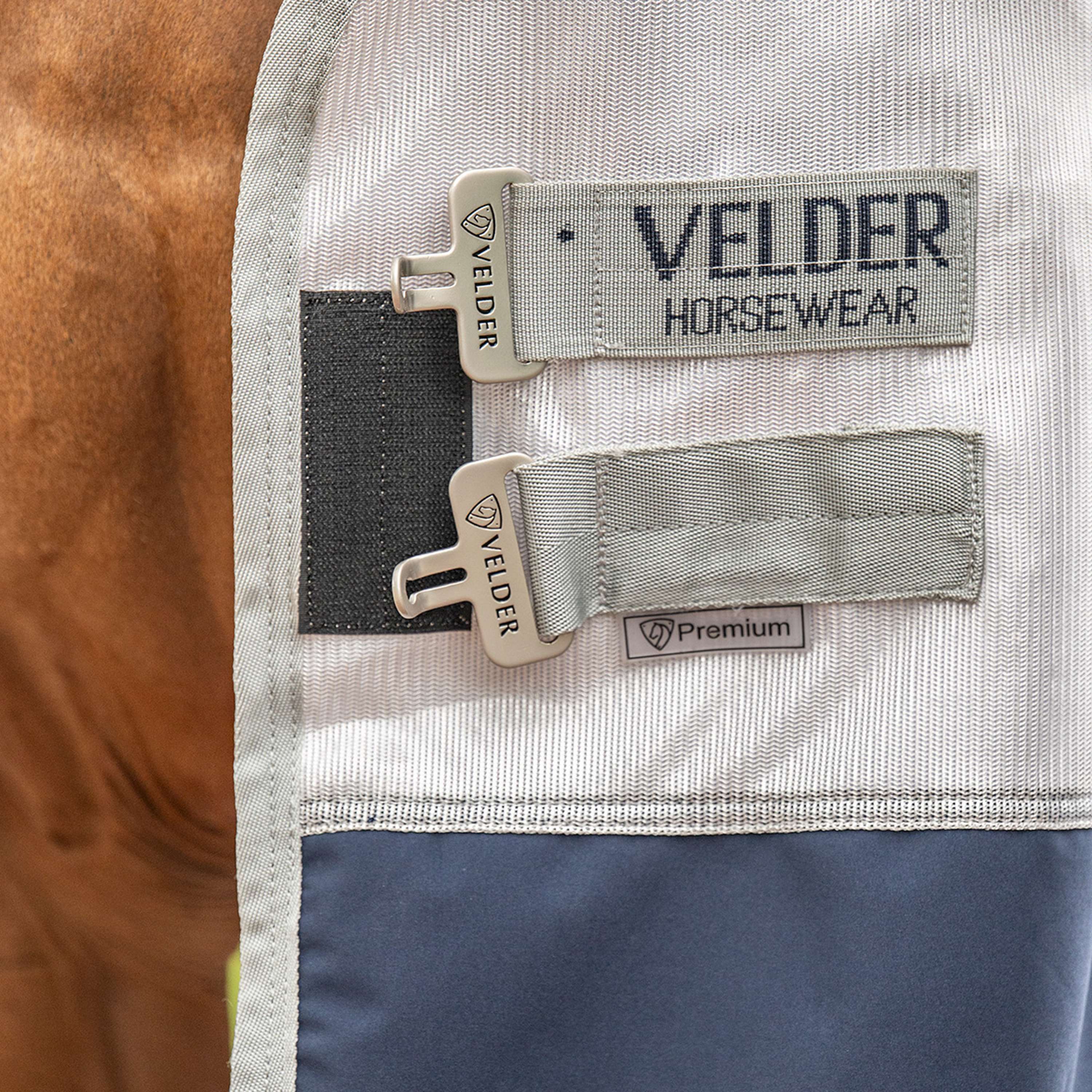 Velder Horsewear Premium Pony Fliegendecke Rainless Fall Navy/Pearl Silver