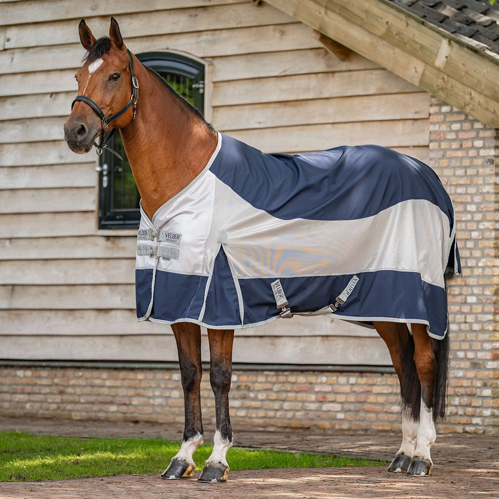 Velder Horsewear Premium Fliegendecke Rainless Fall Navy/Pearl Silver