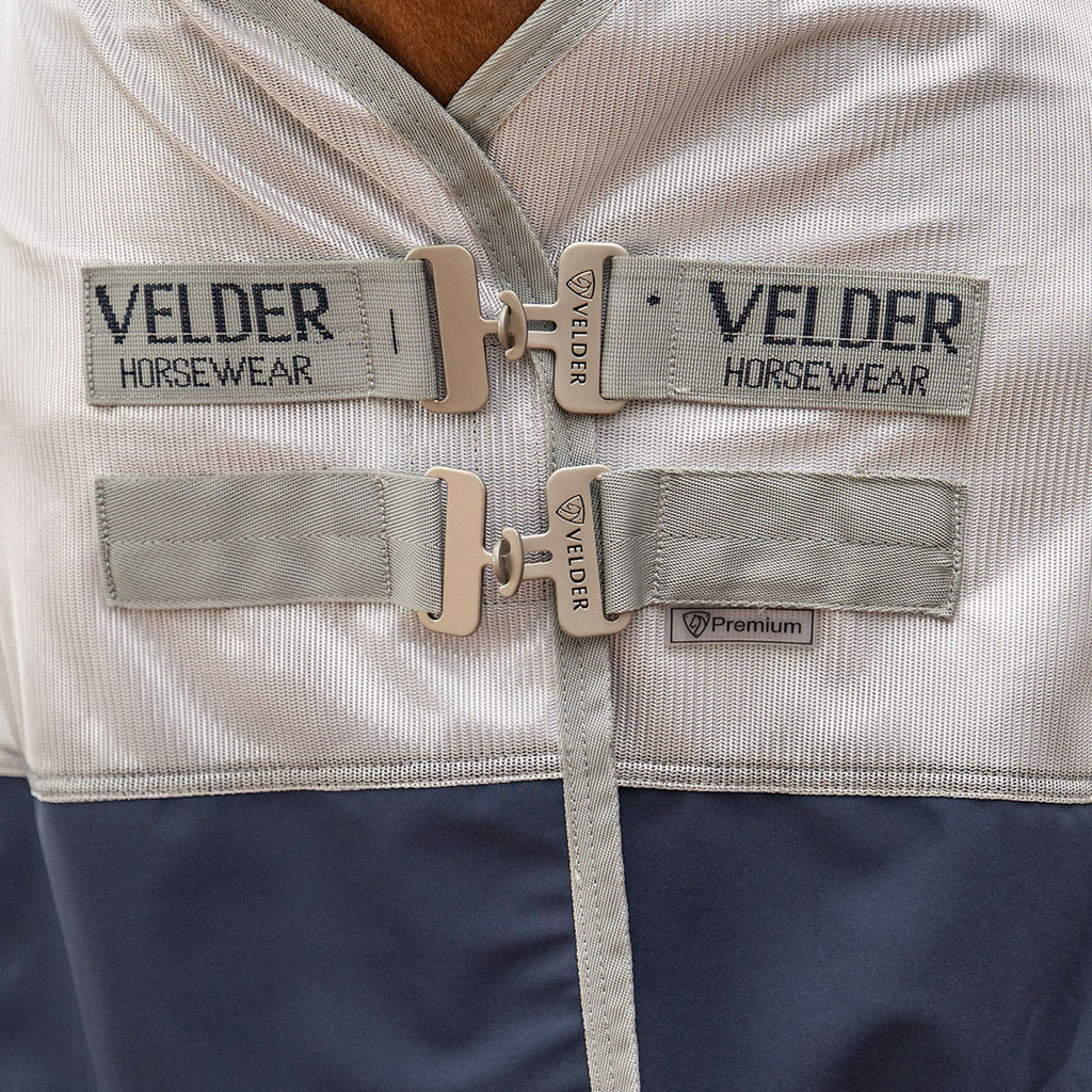Velder Horsewear Premium Fliegendecke Rainless Fall Navy/Pearl Silver