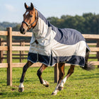 Velder Horsewear Premium Fliegendecke Rainless Fall Navy/Pearl Silver